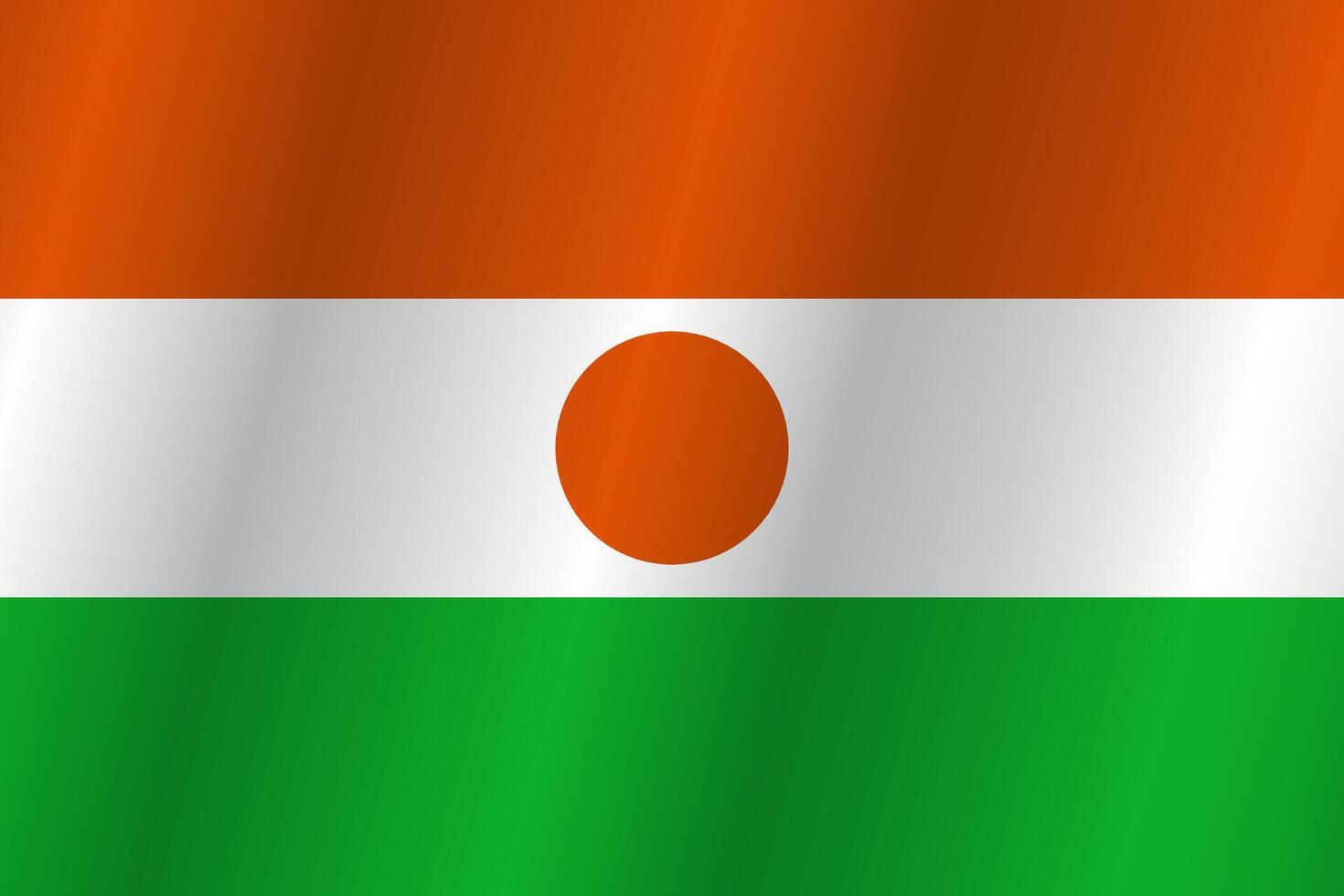 The Flag of the country Niger on a white background vector