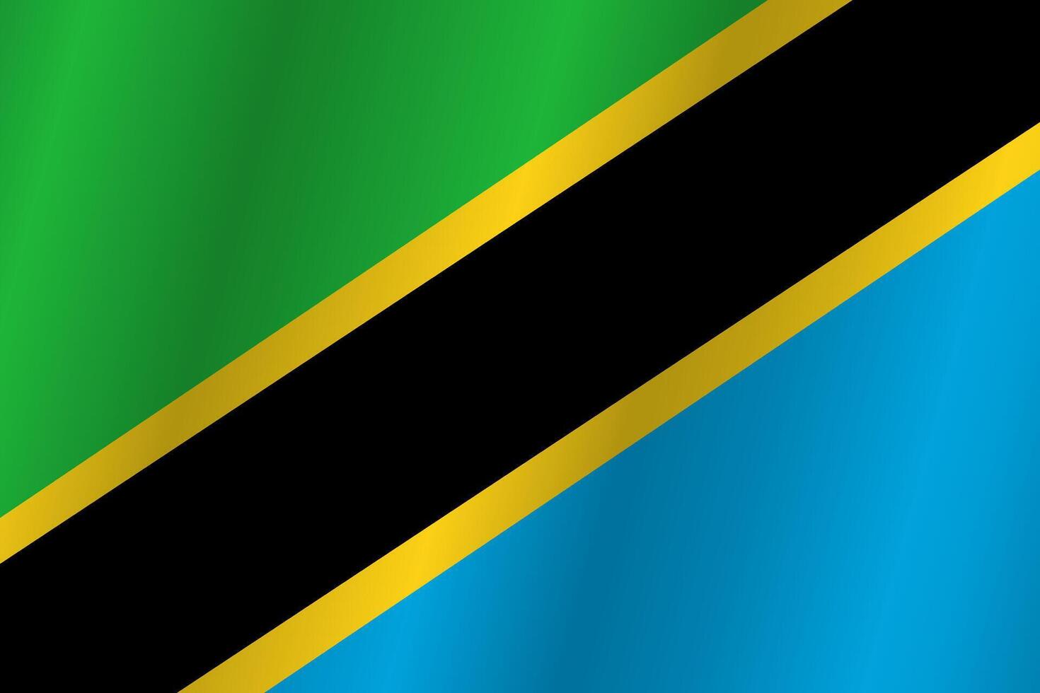 The Flag of the country Tanzania on a white background vector