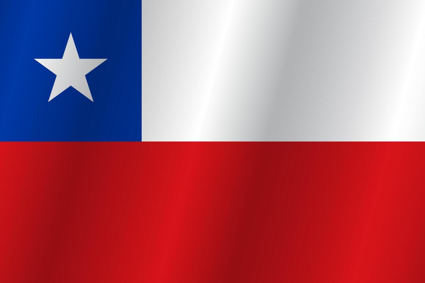 The Flag of the country Chile on a white background vector