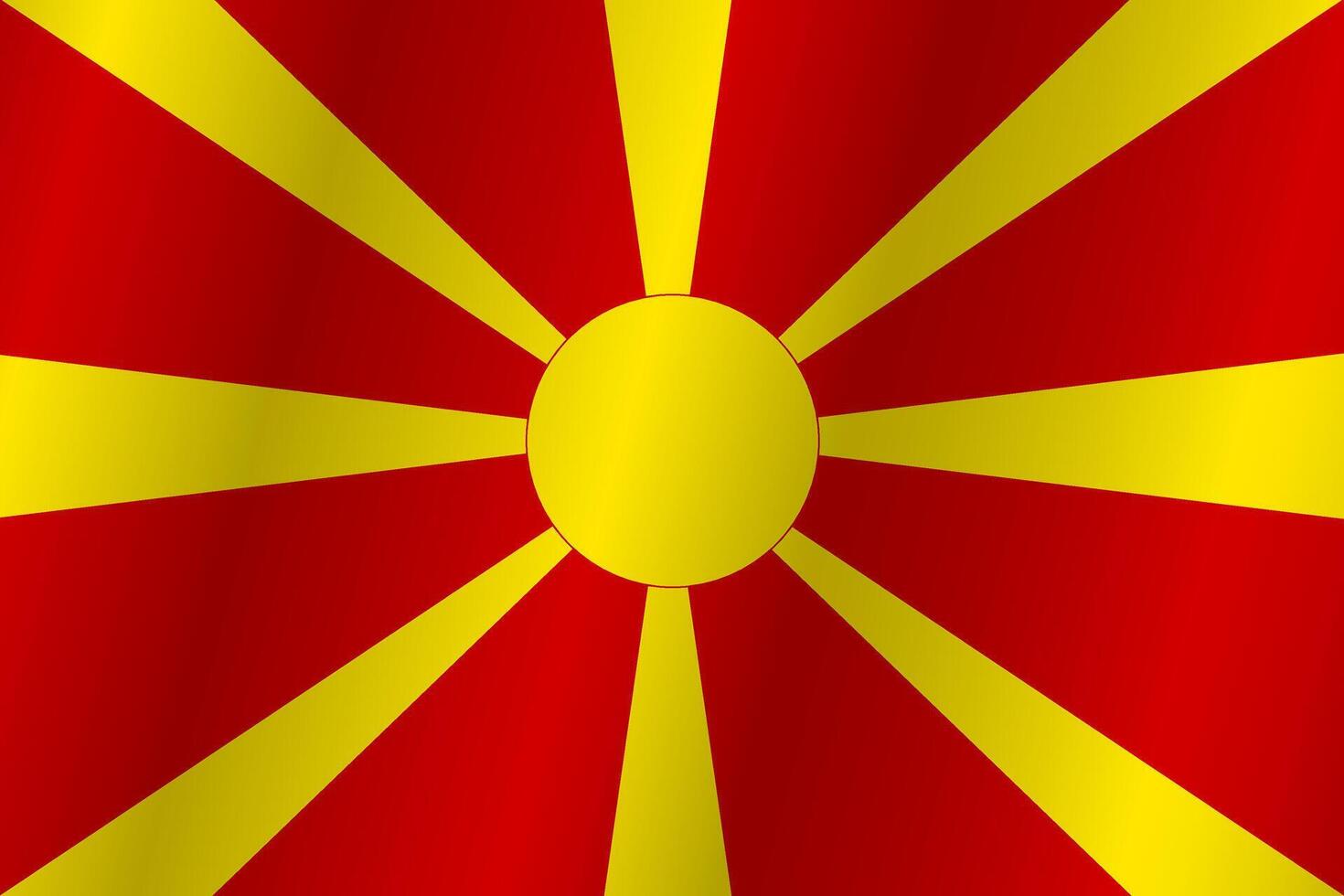 The Flag of the country Macedonia on a white background vector