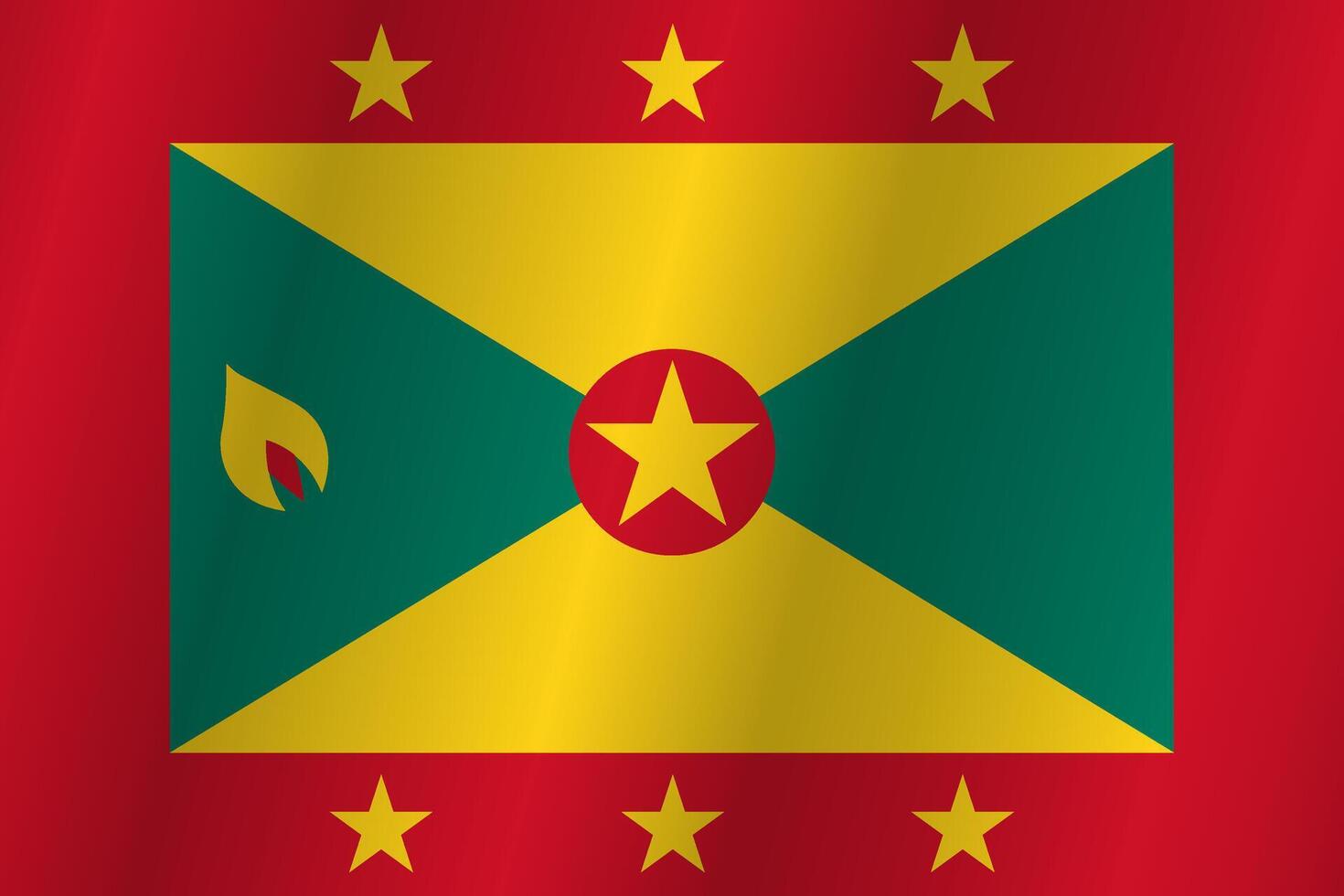 The Flag of the country Grenada on a white background vector