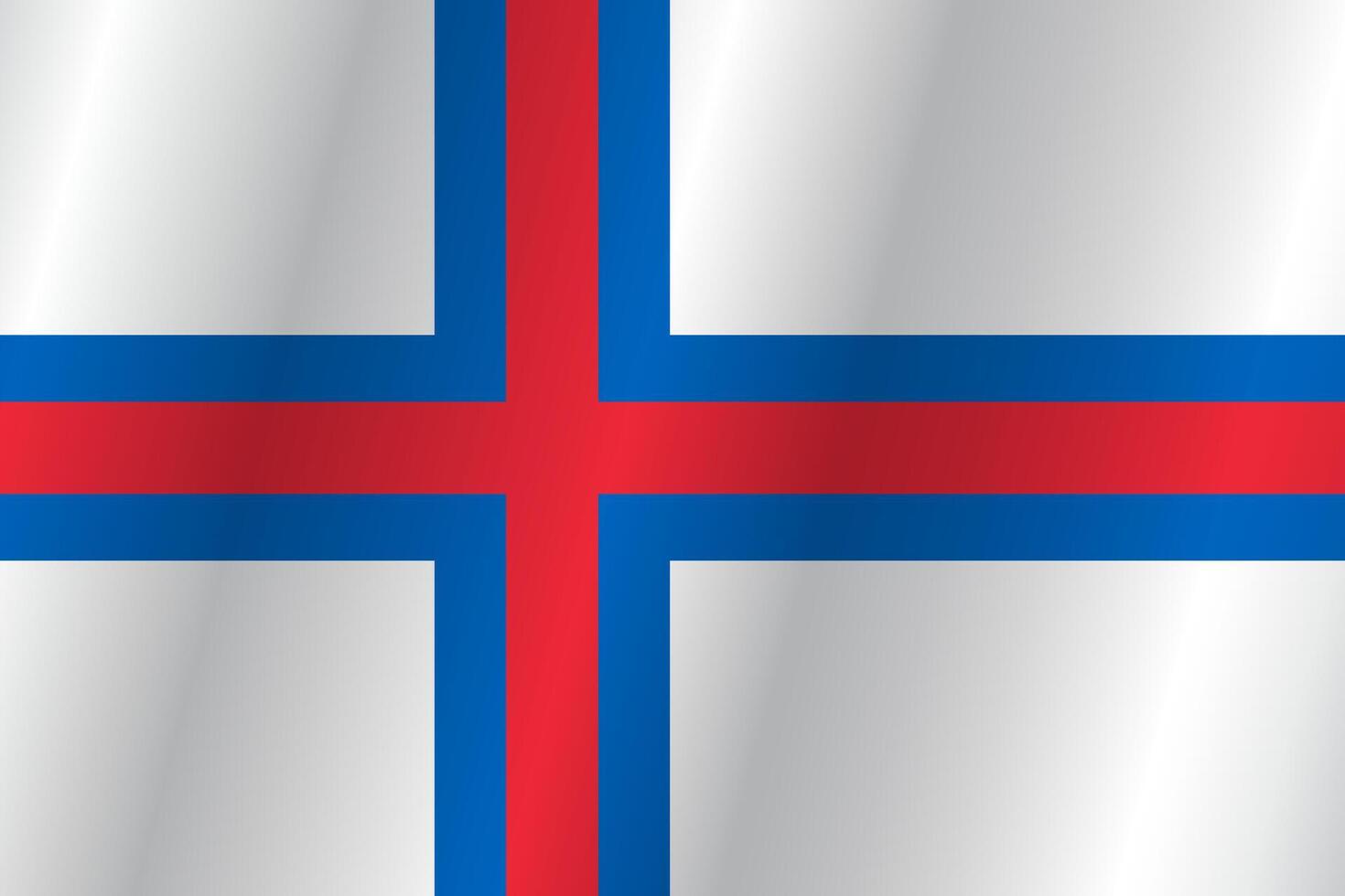 The Flag of the country Faroe Islands on a white background vector