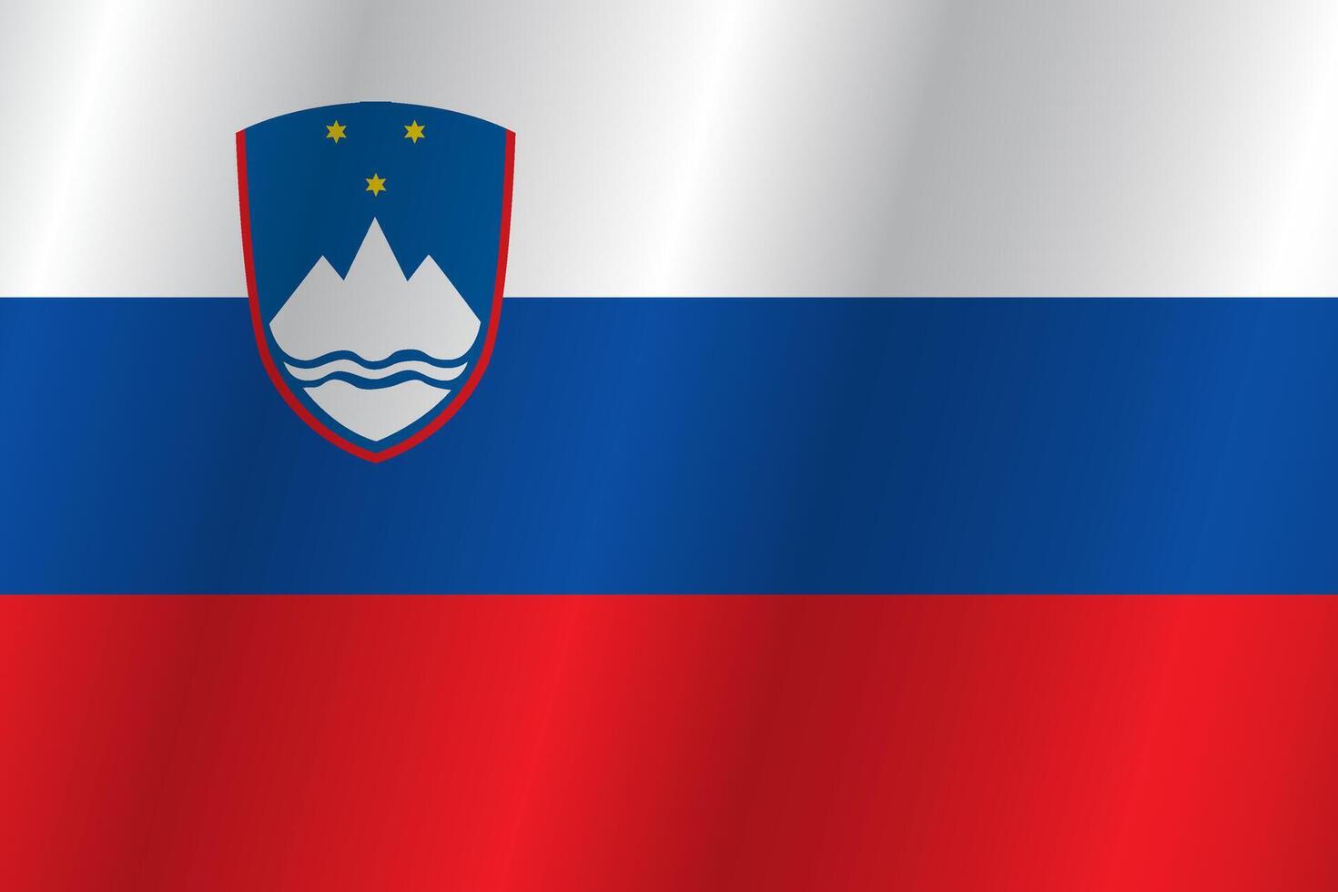 The Flag of the country Slovenia on a white background vector