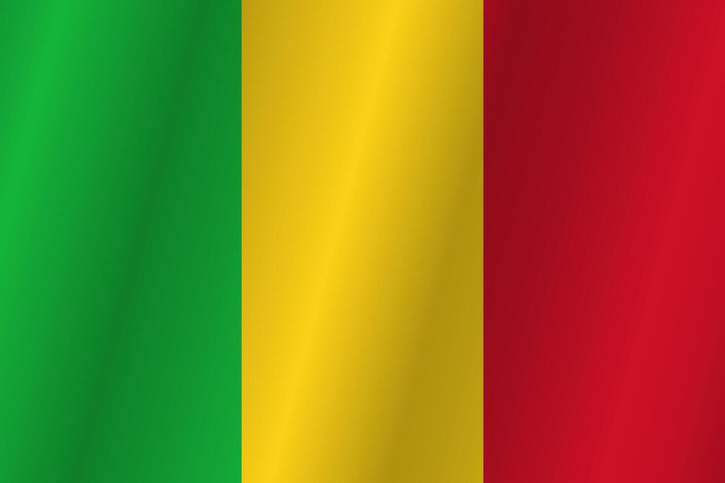 The Flag of the country Mali on a white background vector