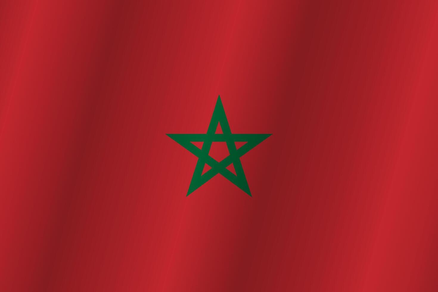 The Flag of the country Morocco on a white background vector