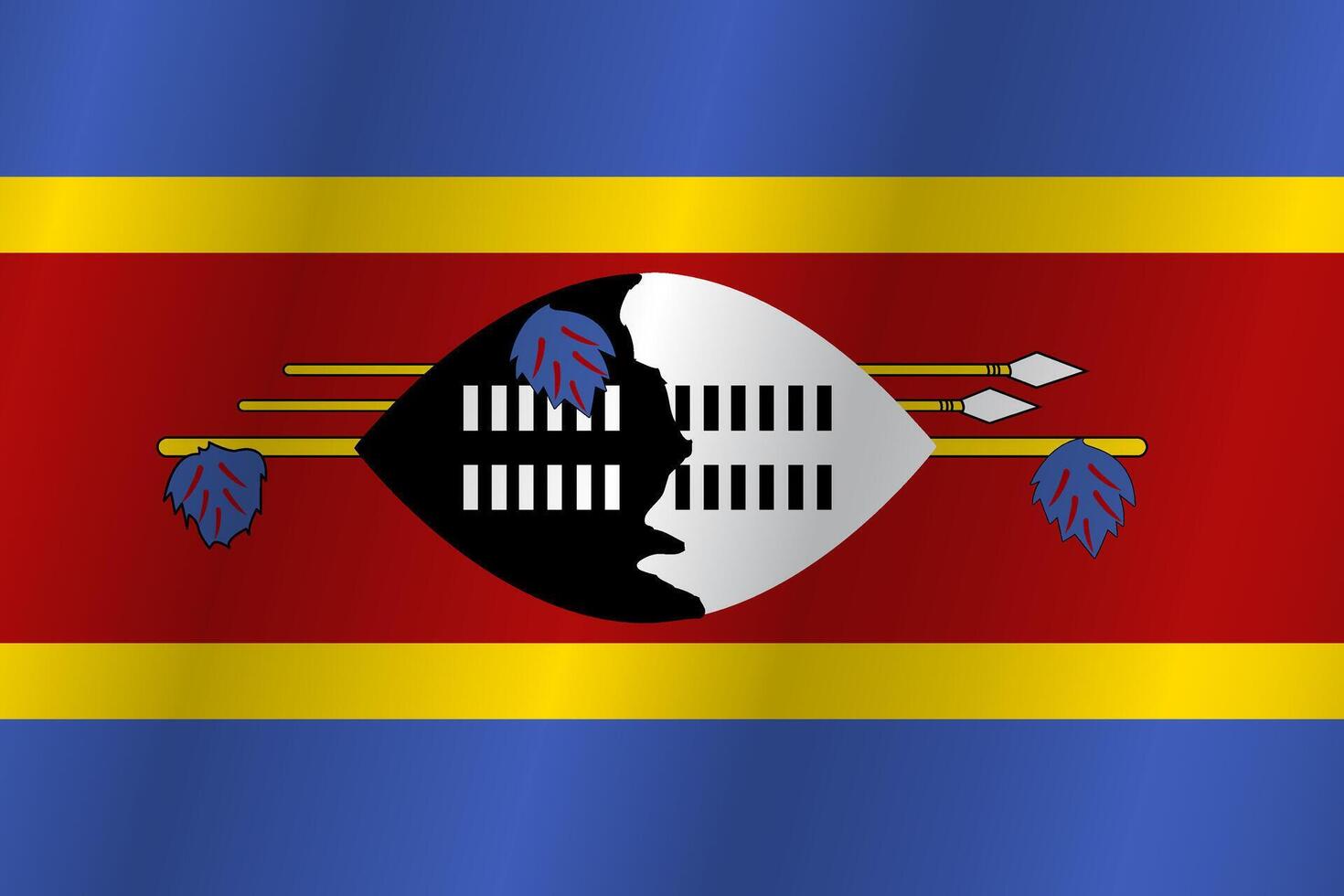 The Flag of the country Swaziland on a white background vector