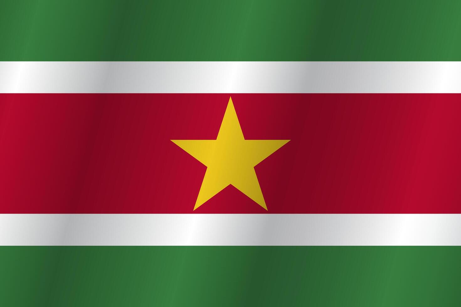 The Flag of the country Suriname on a white background vector