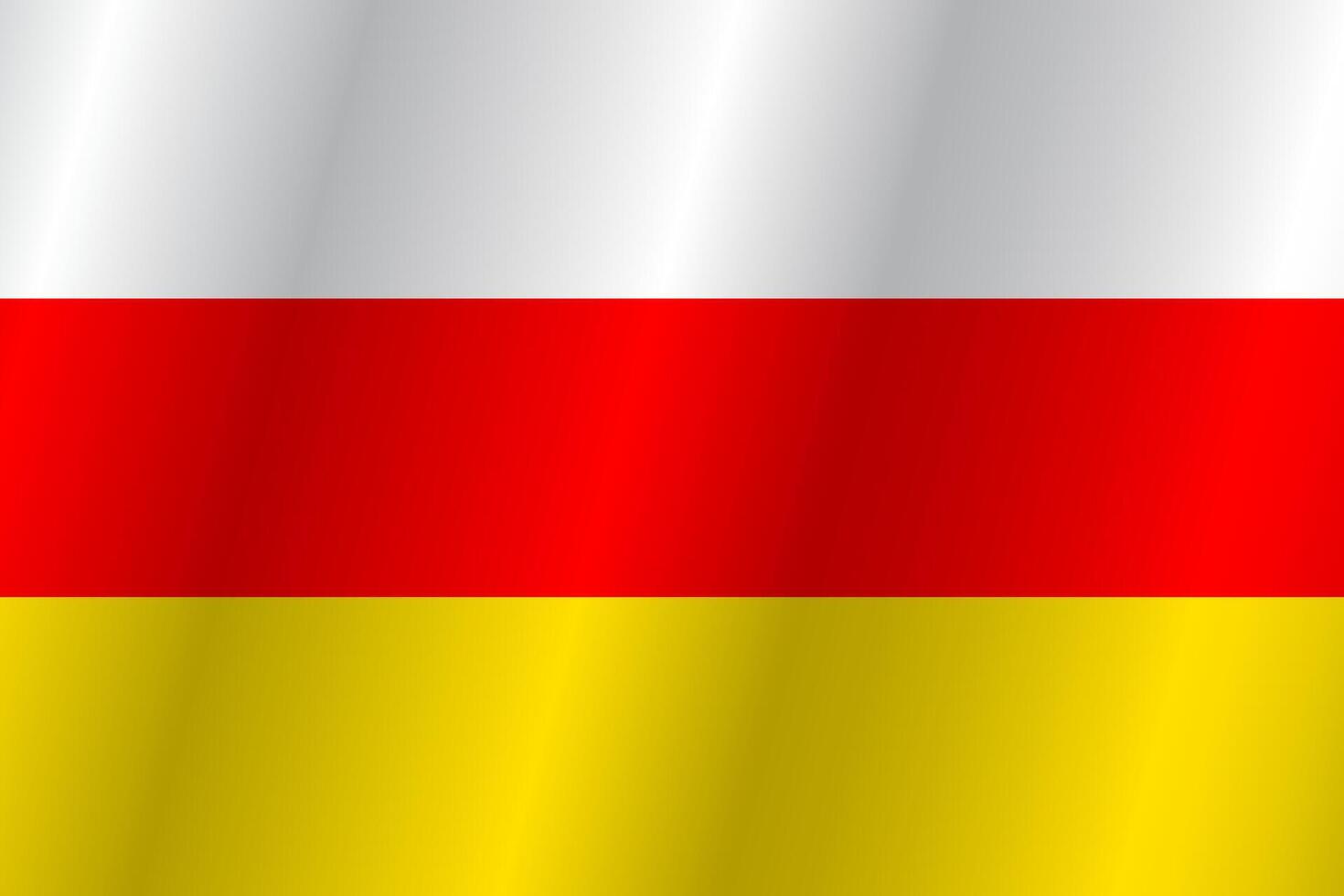 The Flag of the country South Ossetia on a white background vector