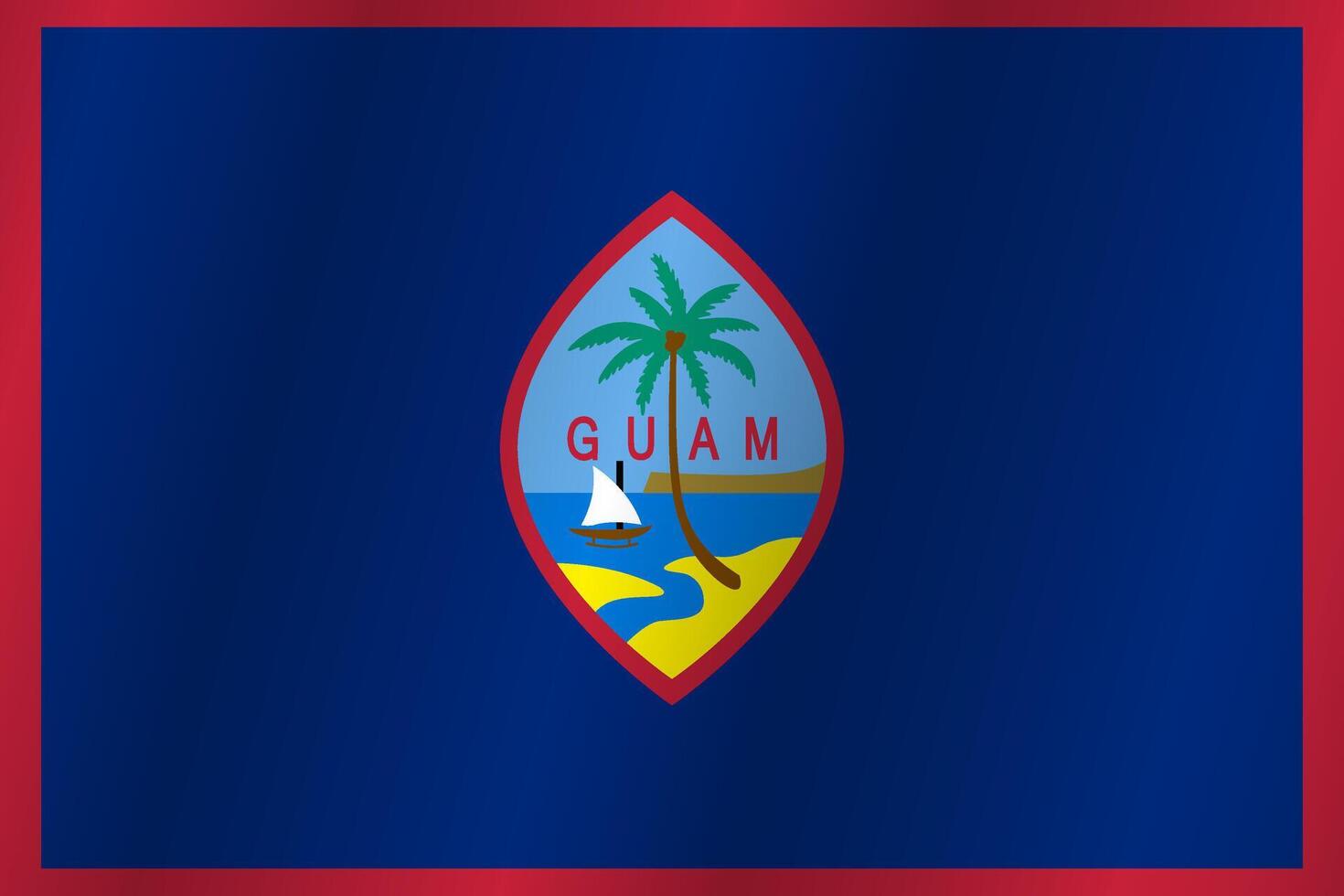 The Flag of the country Guam on a white background vector