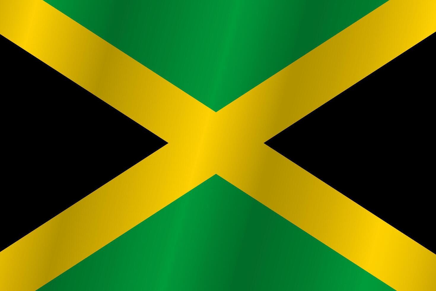 The Flag of the country Jamaica on a white background vector