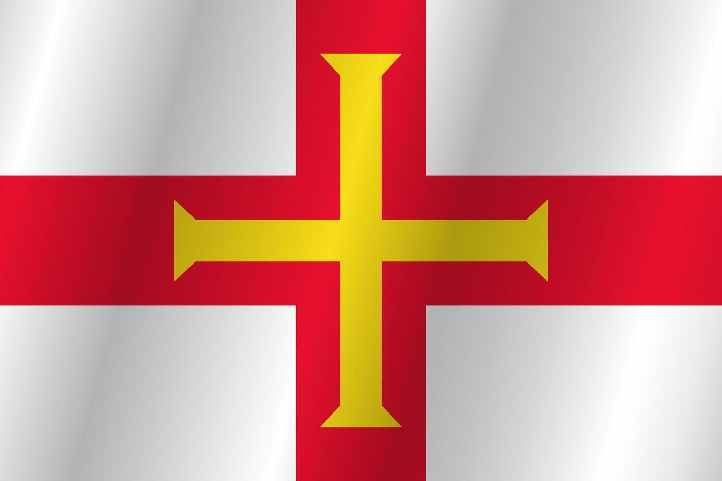 The Flag of the country Guernsey on a white background vector