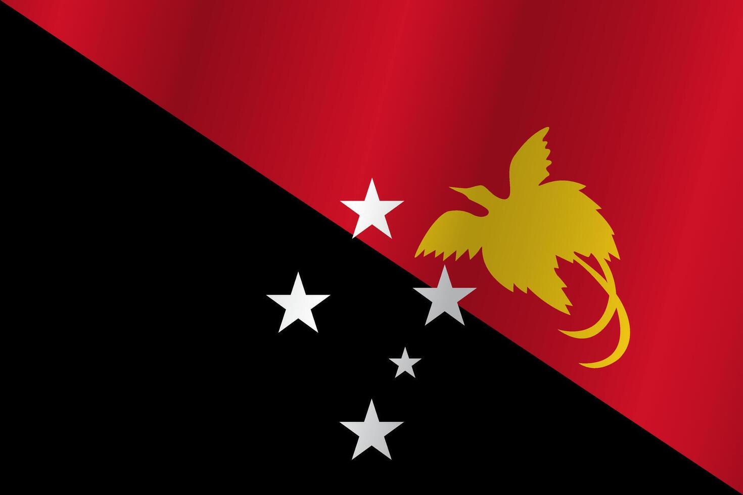 The Flag of the country Papua New Guinea on a white background vector