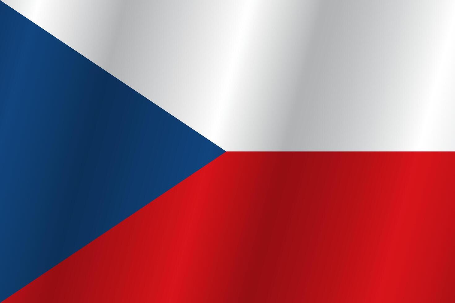 The Flag of the country Czech Republic on a white background vector