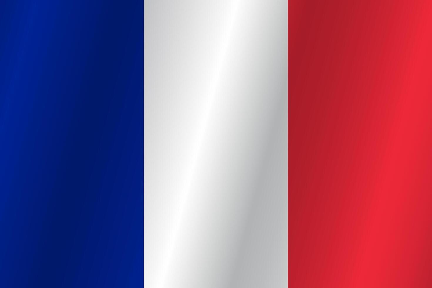 The Flag of the country France on a white background vector