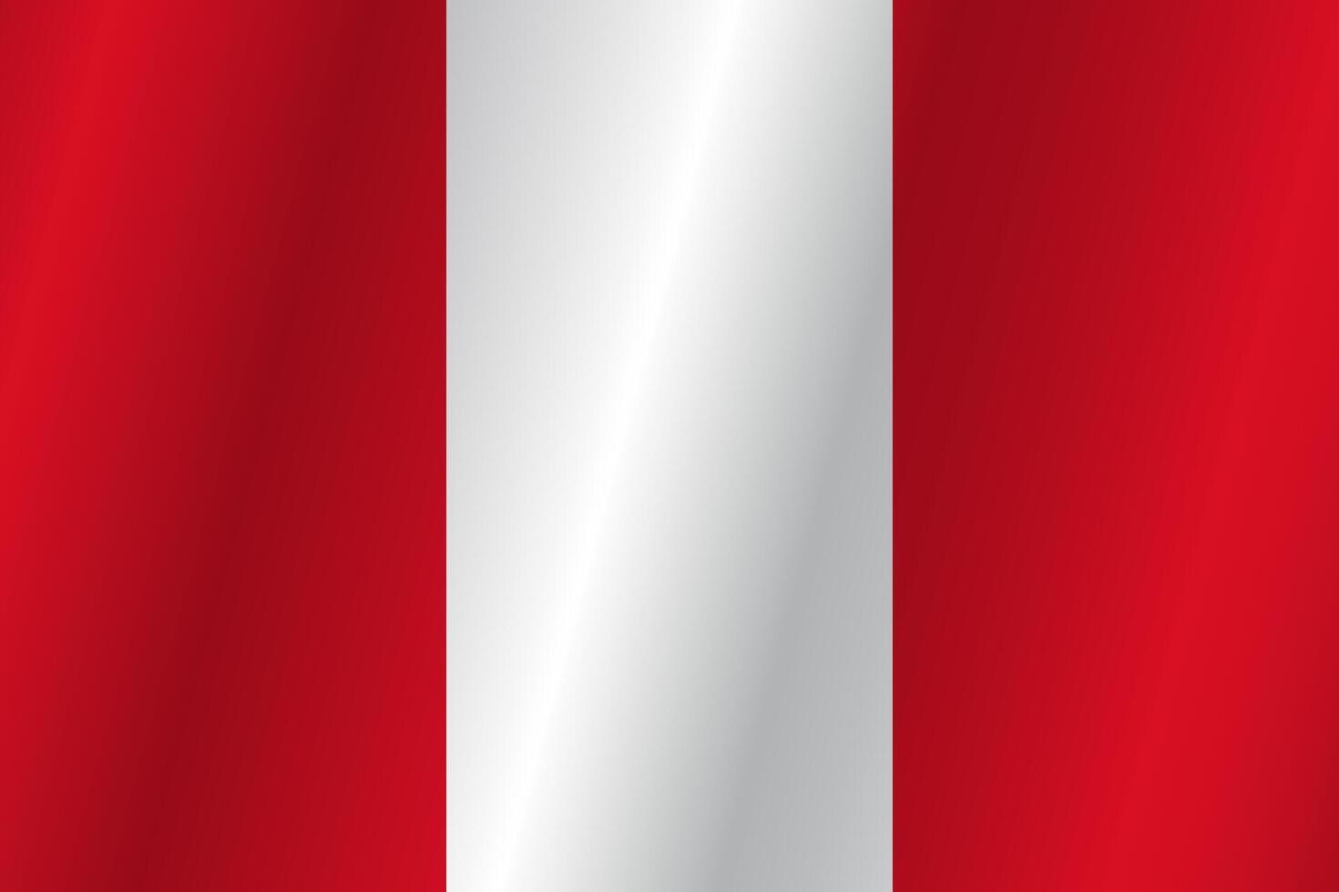 The Flag of the country Peru on a white background vector