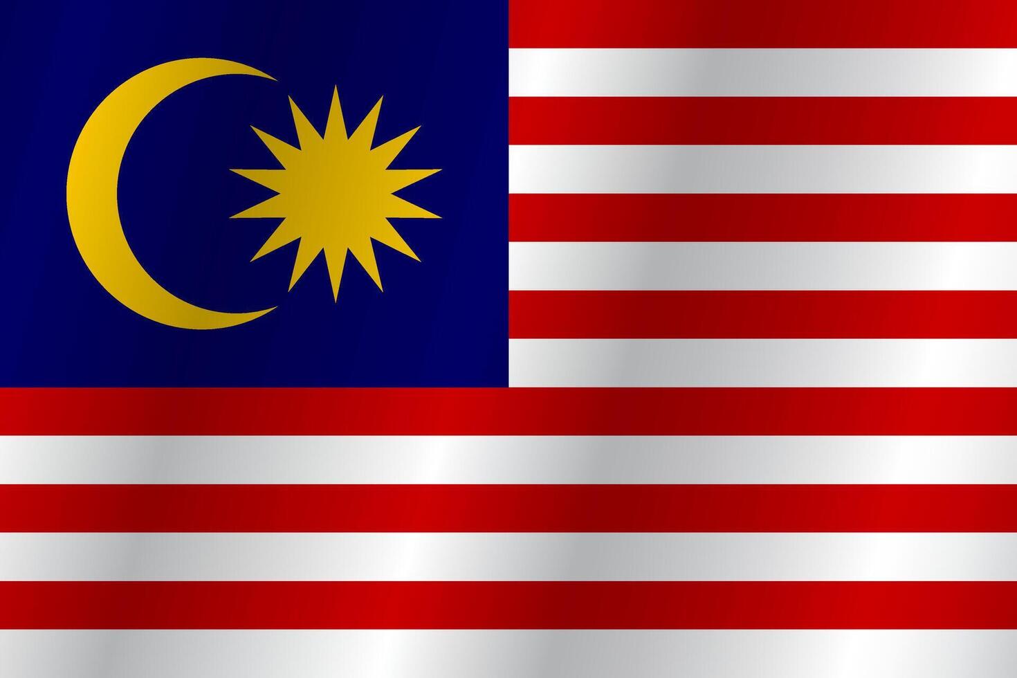 The Flag of the country Malaysia on a white background vector