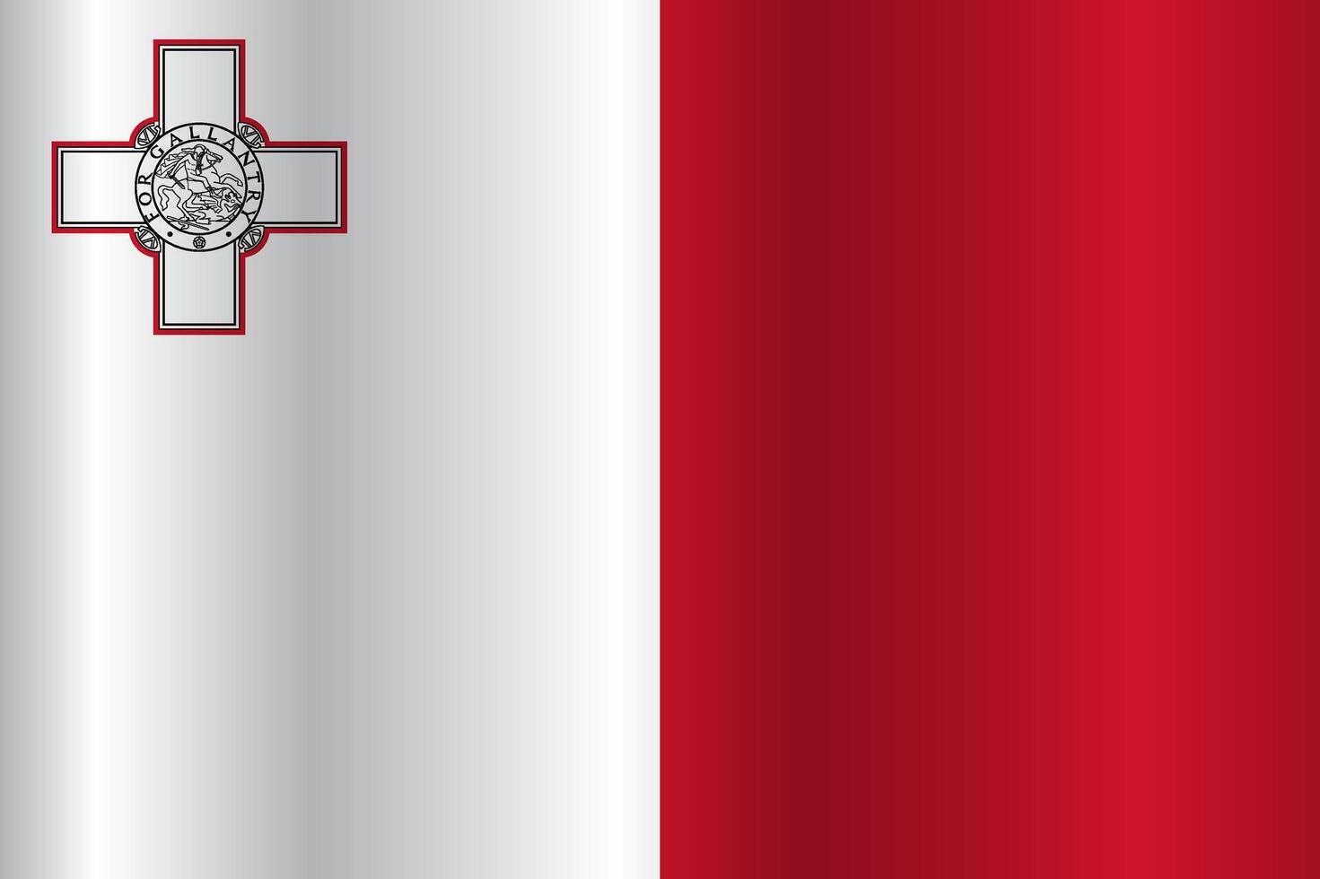 The Flag of the country Malta on a white background vector