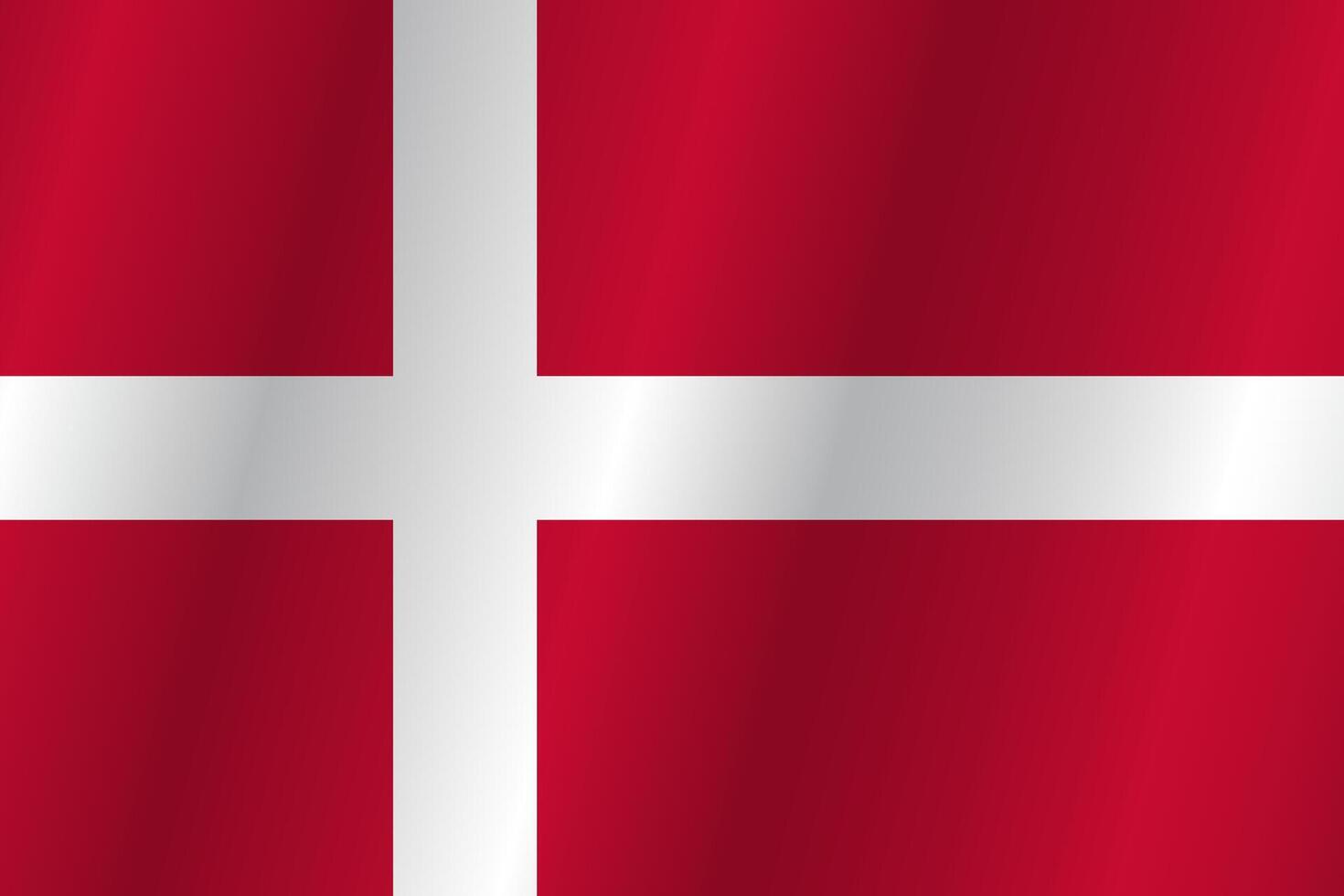 The Flag of the country Denmark on a white background vector