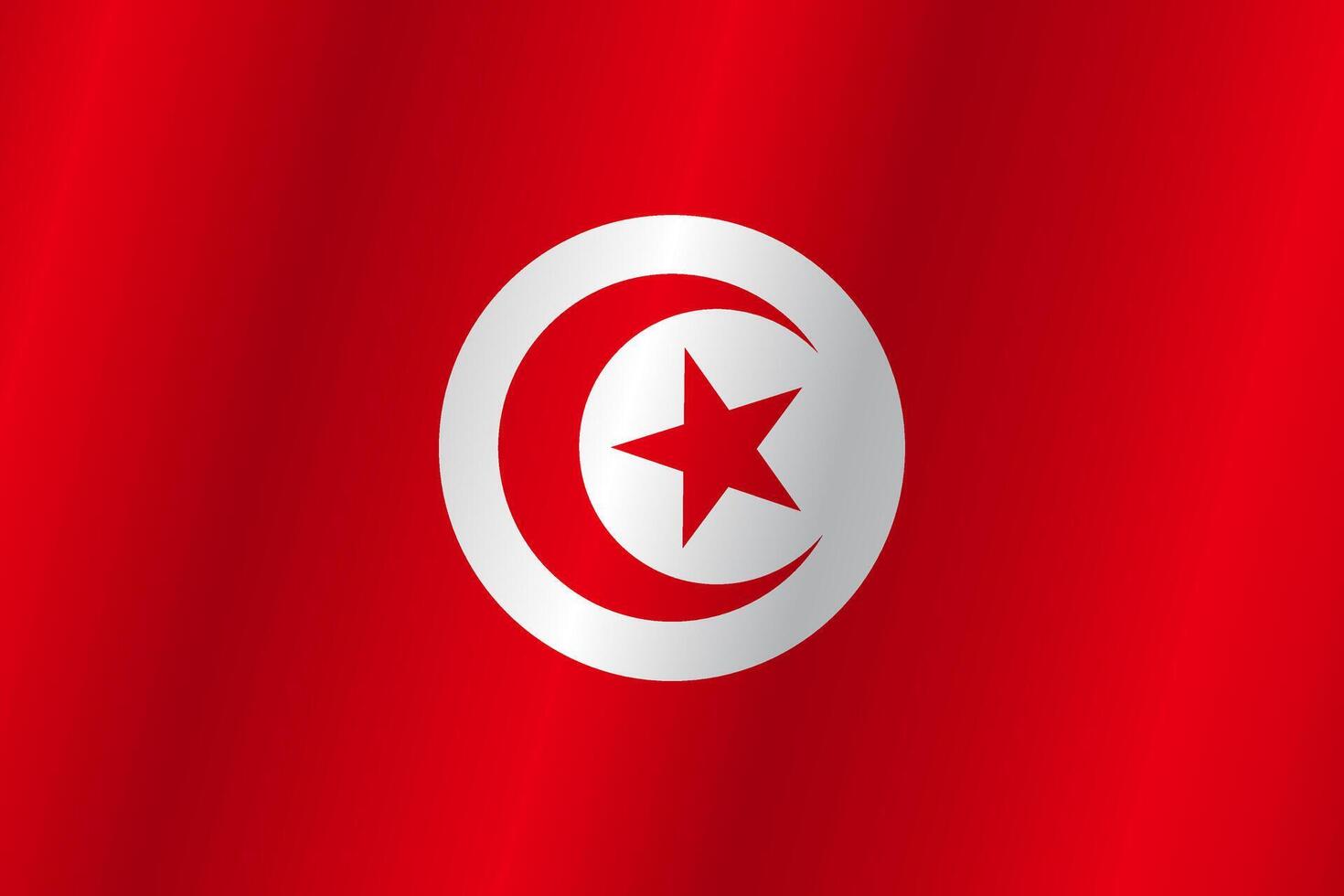 Flag of the country Tunisia on a white background vector