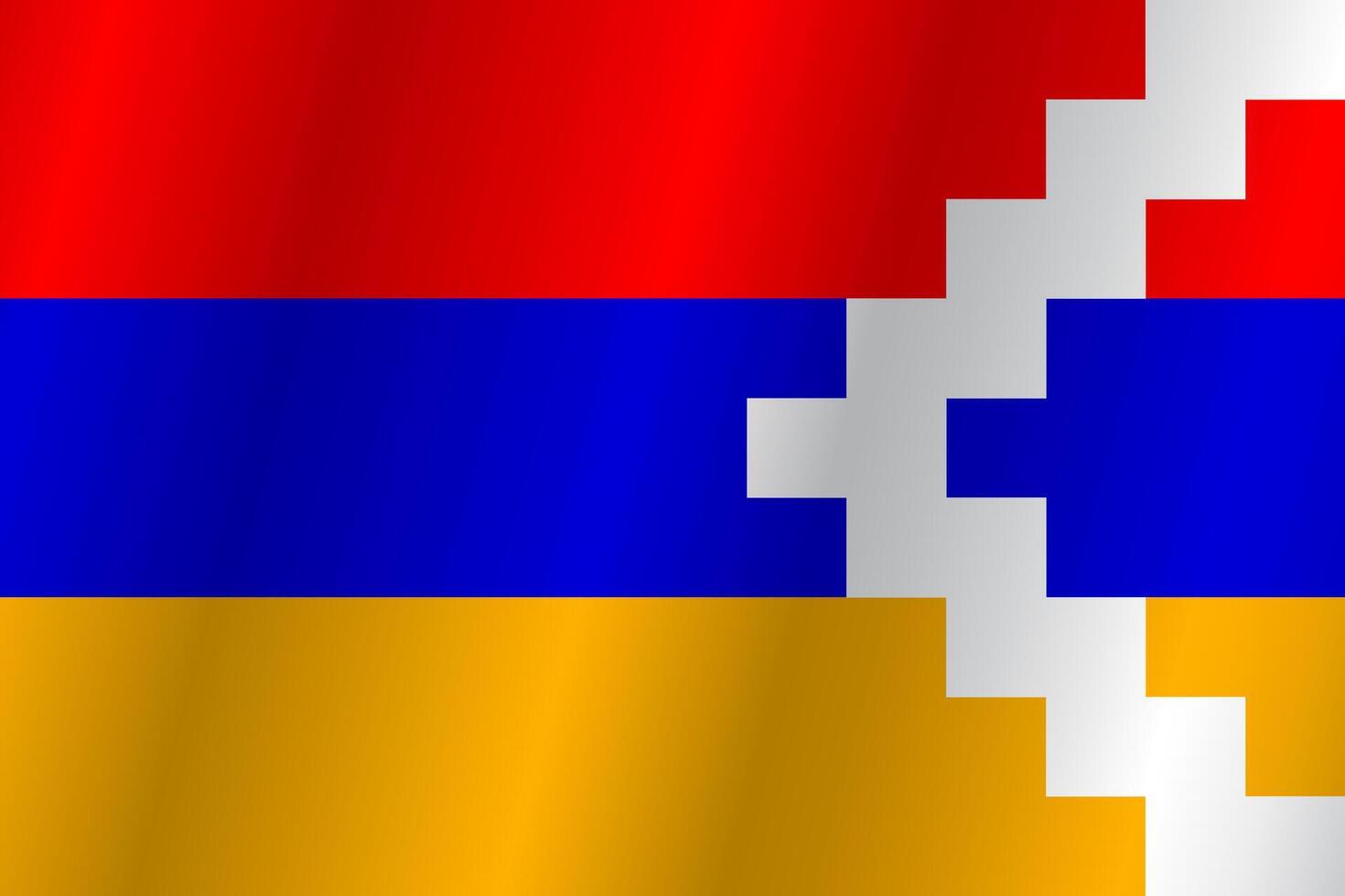The Flag of the country Nagorno Karabakhon a white background vector