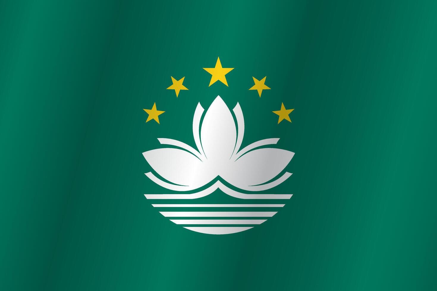 The Flag of the country Macau on a white background vector