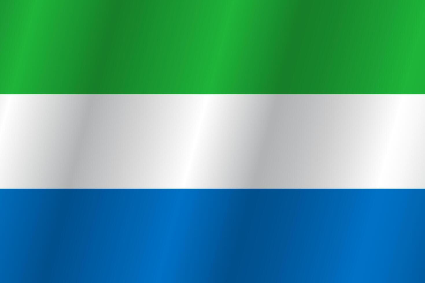 The Flag of the country Sierra Leone on a white background vector