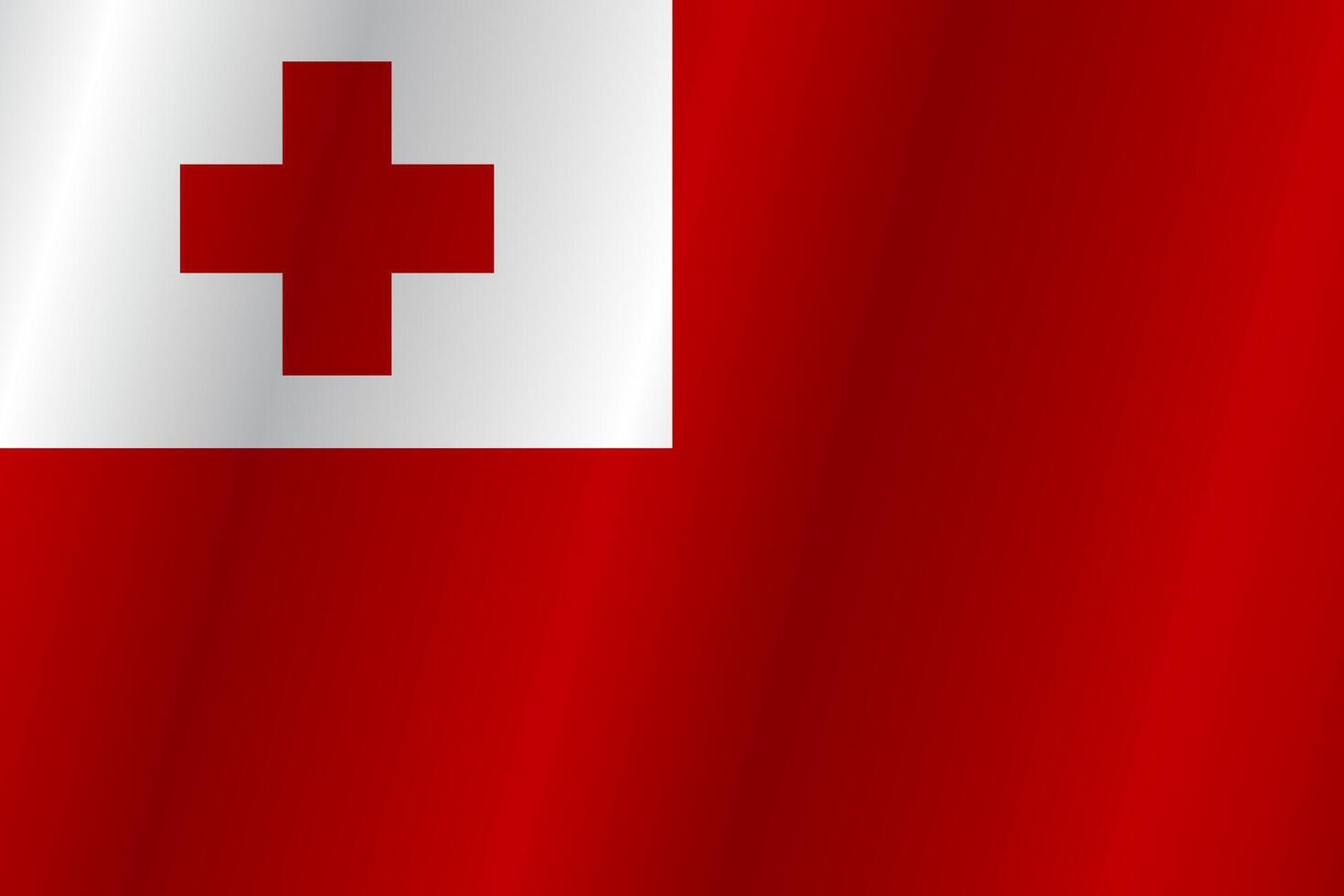 The Flag of the country Tonga on a white background vector