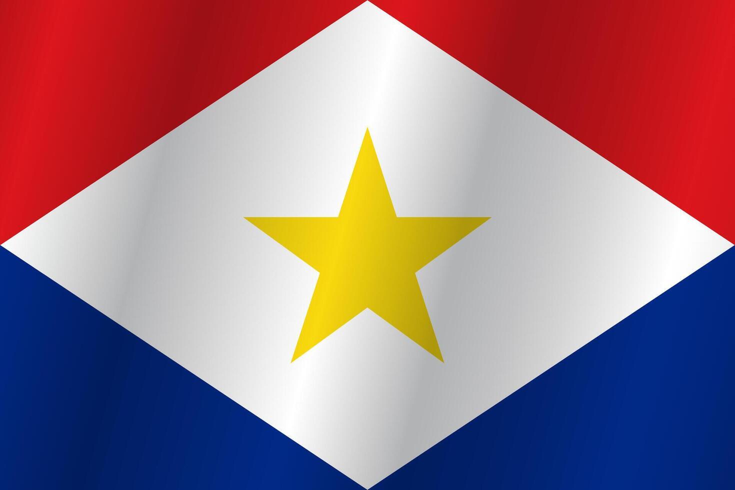 The Flag of the country Saba on a white background vector