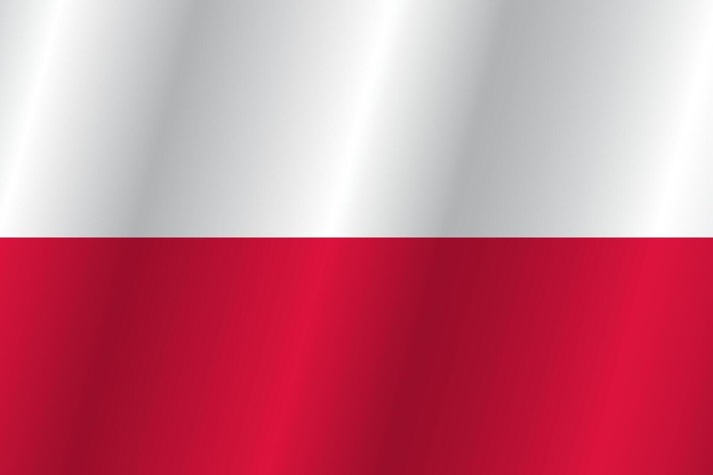 The Flag of the country Poland on a white background vector