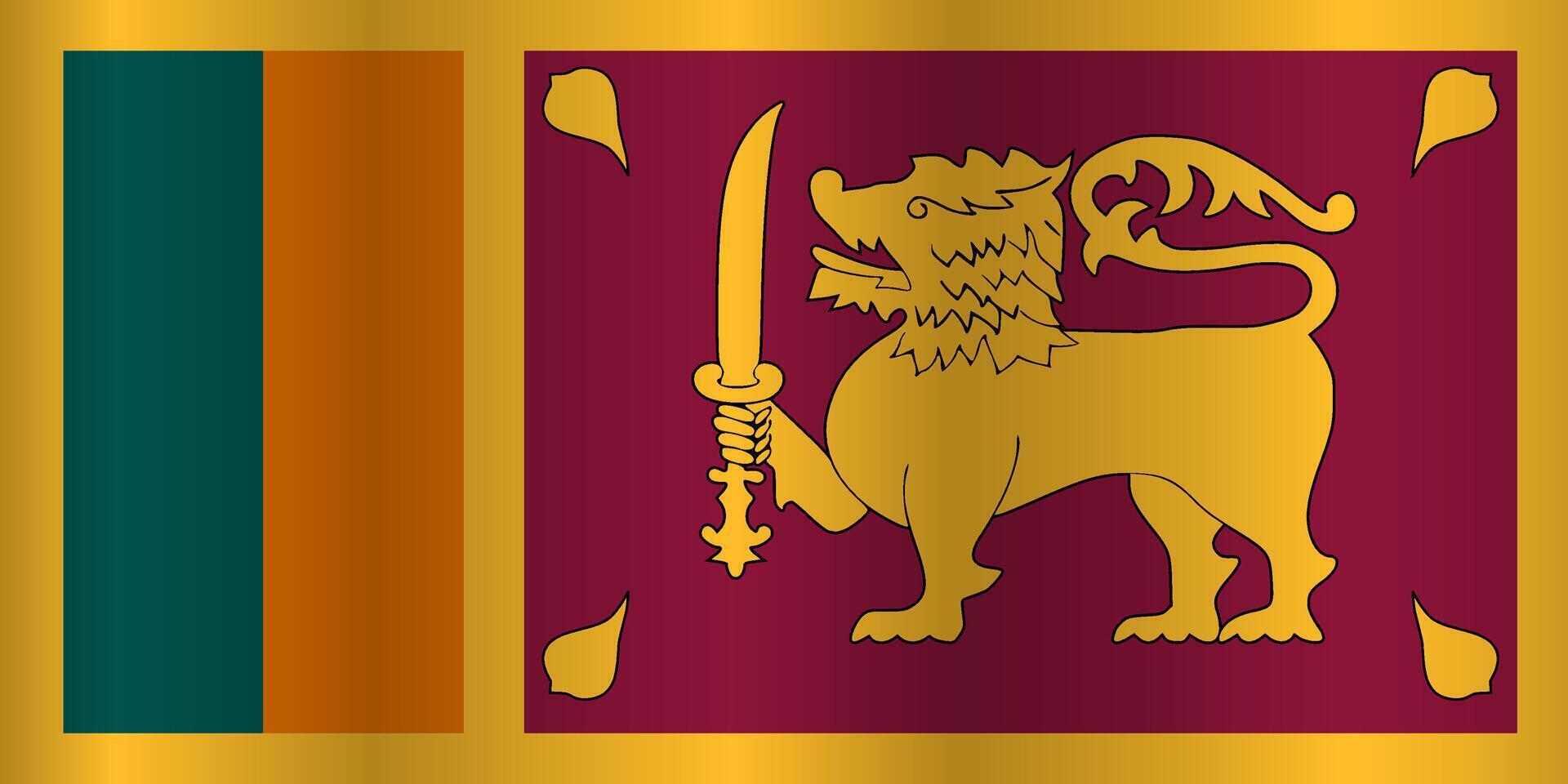 The Flag of the country Sri Lanka on a white background vector