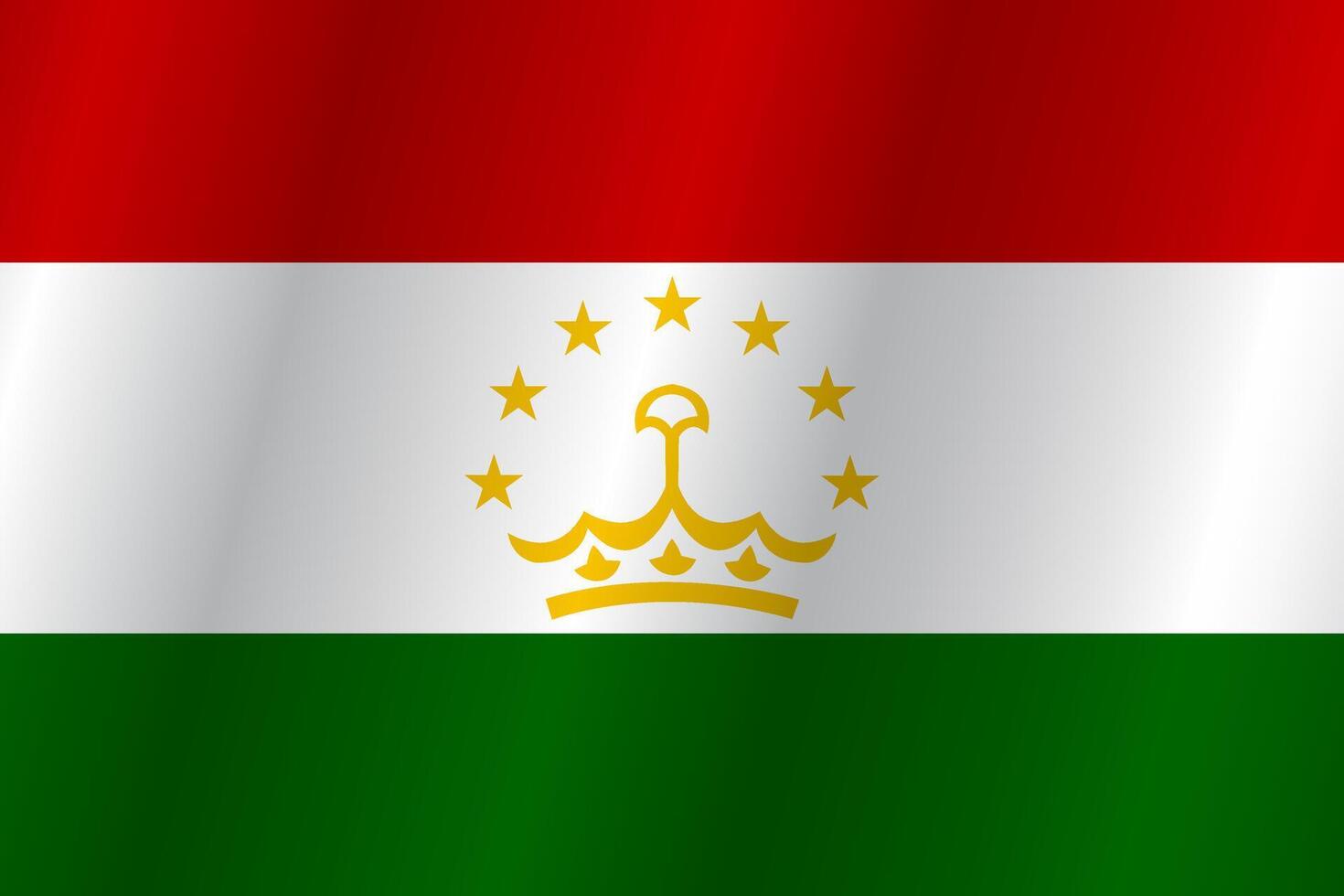The Flag of the country Tajikistan on a white background vector