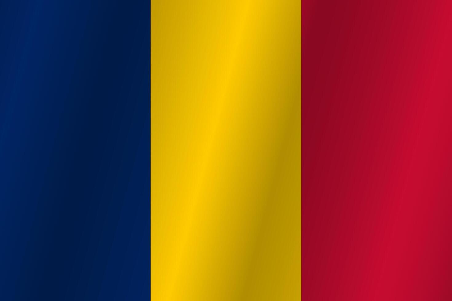 The Flag of the country Chad on a white background vector