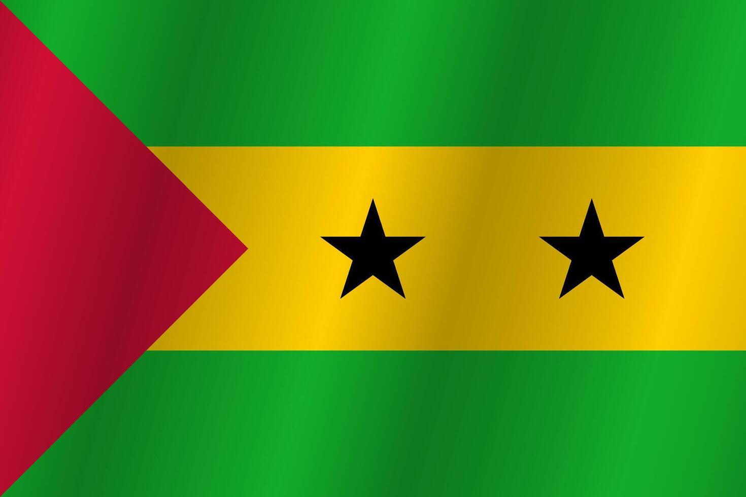 The Flag of the country Sao Tome and Principe on a white background vector