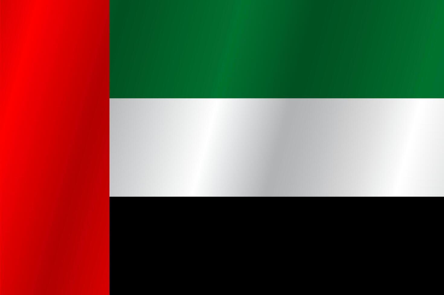 The Flag of the country United Arab Emirates on a white background vector