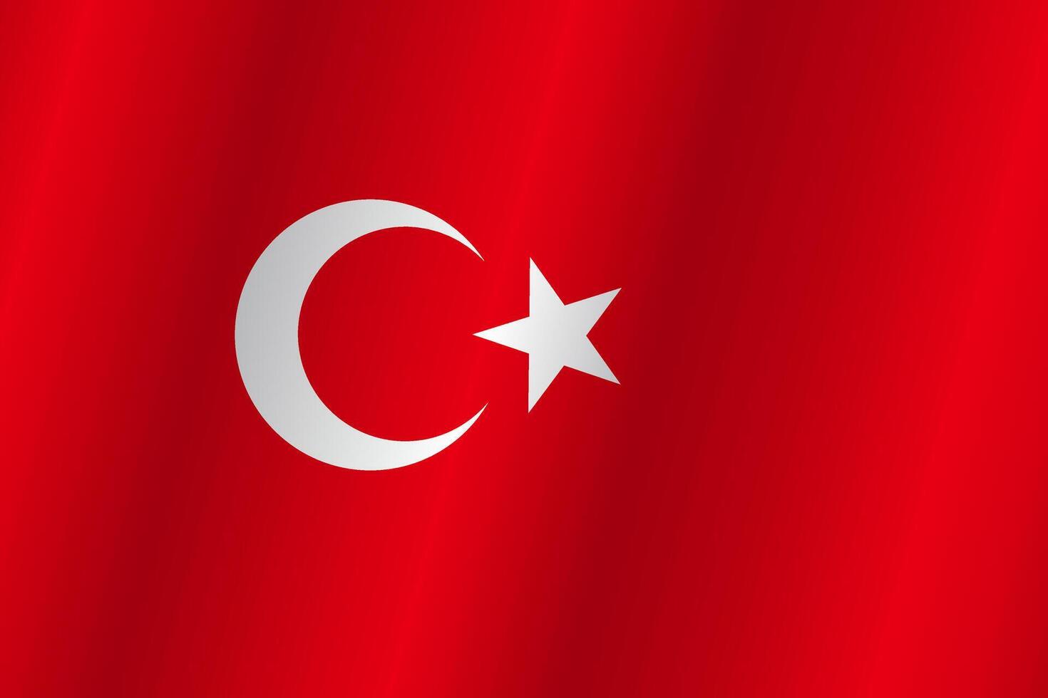 Flag of the country Turkey on a white background vector