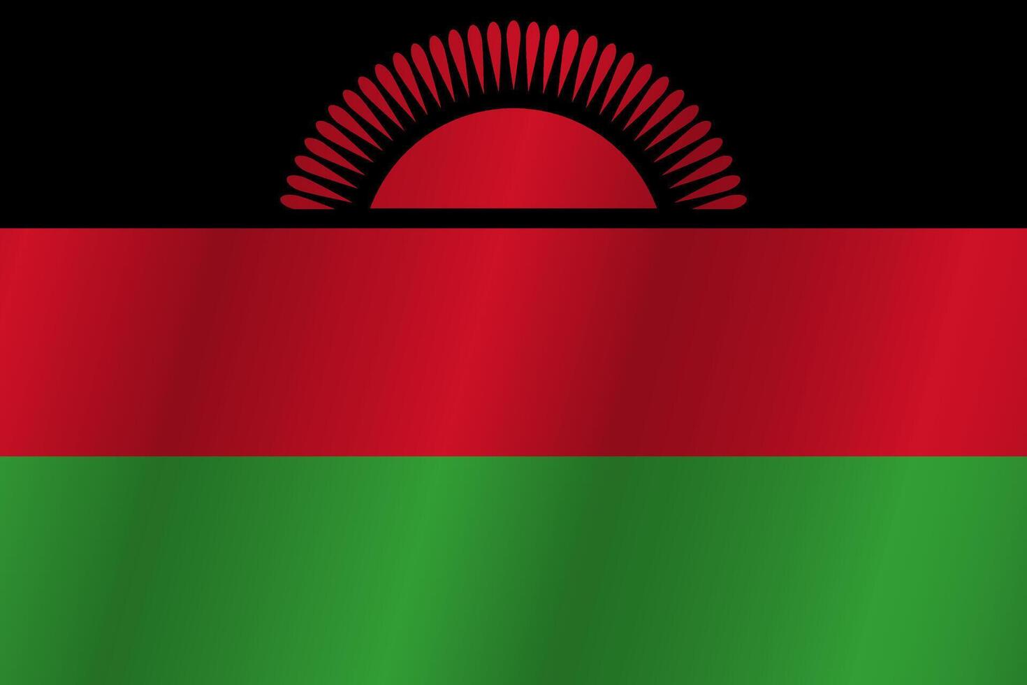 The Flag of the country Malawi on a white background vector