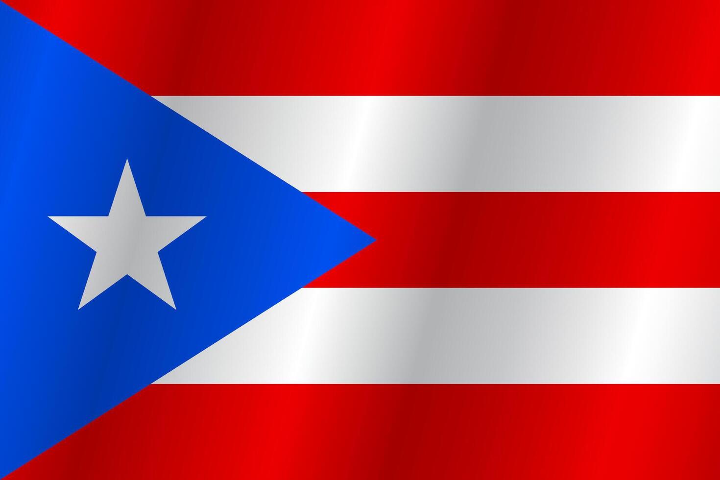 Flag of the country Puerto Rico on a white background vector