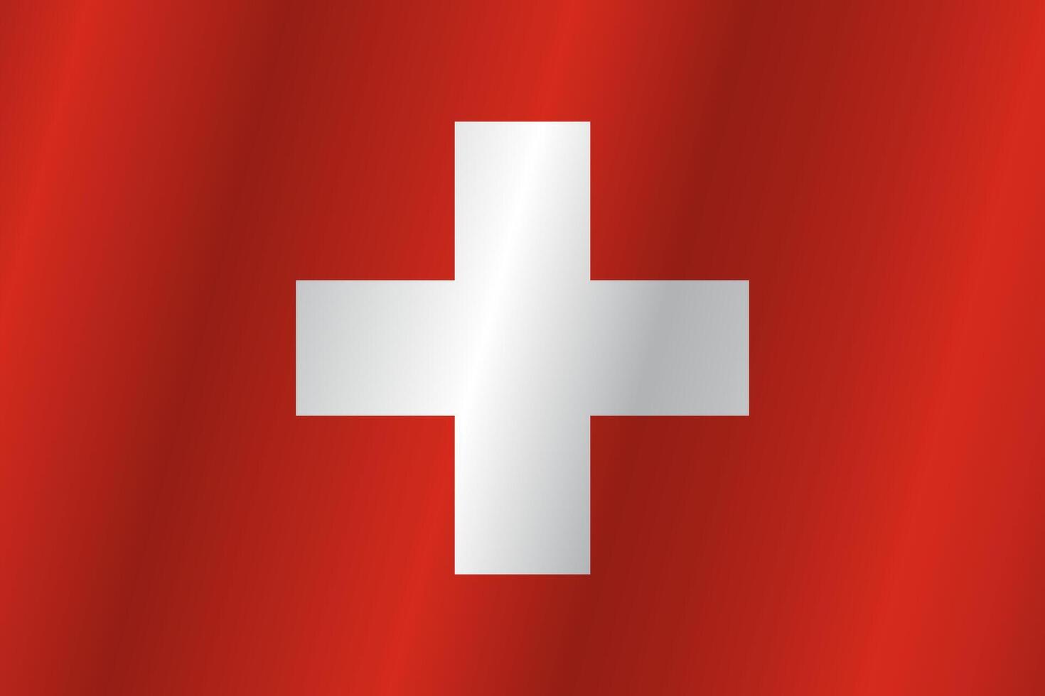 The Flag of the country Switzerland on a white background vector