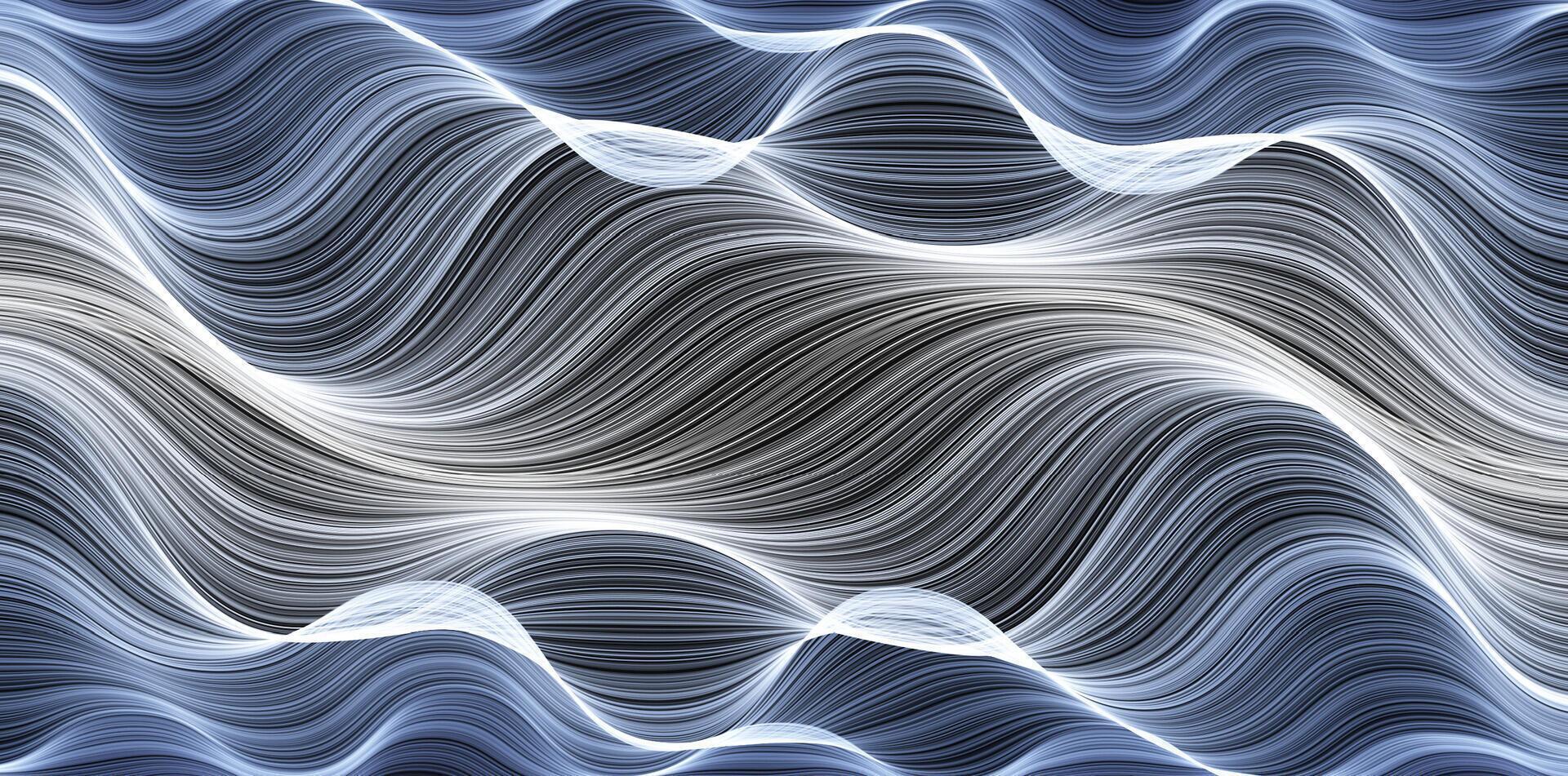 Abstract digital waves evoking storm, silk, ocean, fog and motion. Surreal tech-inspired texture for futuristic designs, visuals, branding, websites. illustration. vector