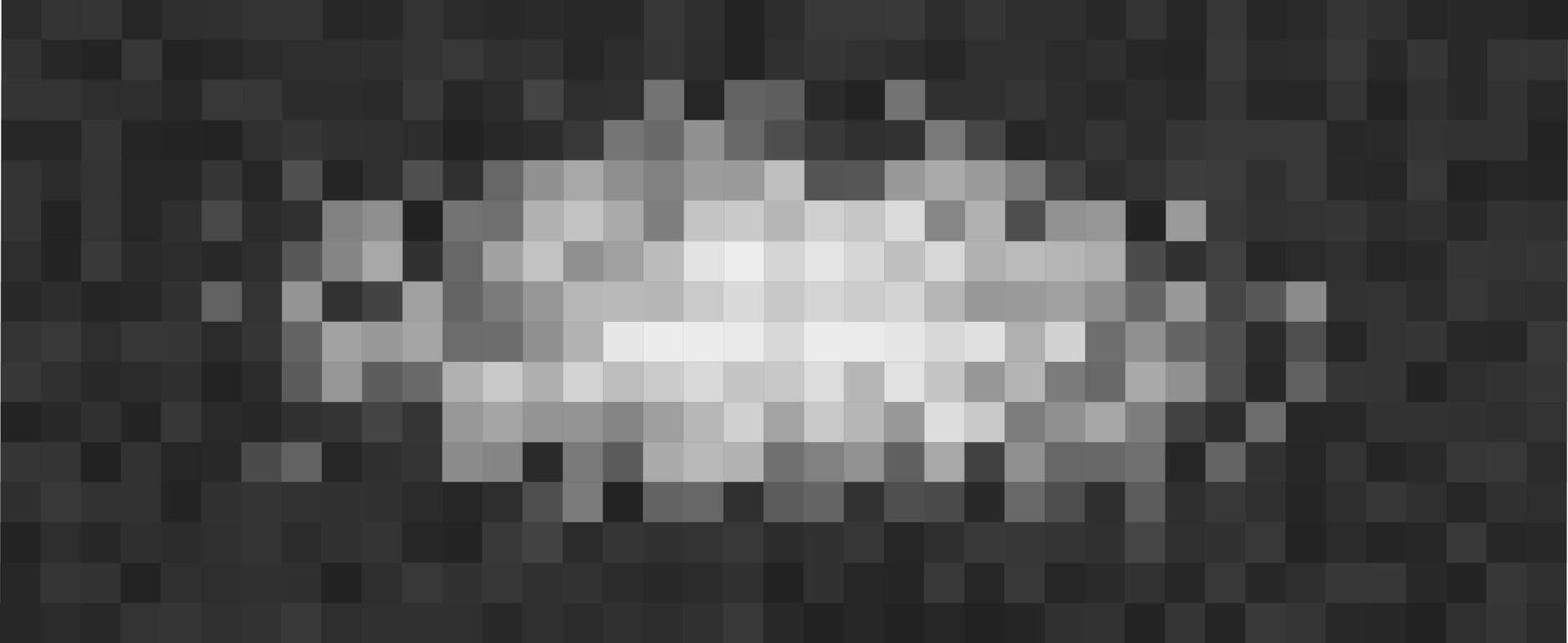 Wide Grayscale Pixelated Blur, Blurred shape. Privacy censorship effect for news media, secret info, interview videos, design overlays, redacted scenes, censoring, hidden Media. Illustration. vector