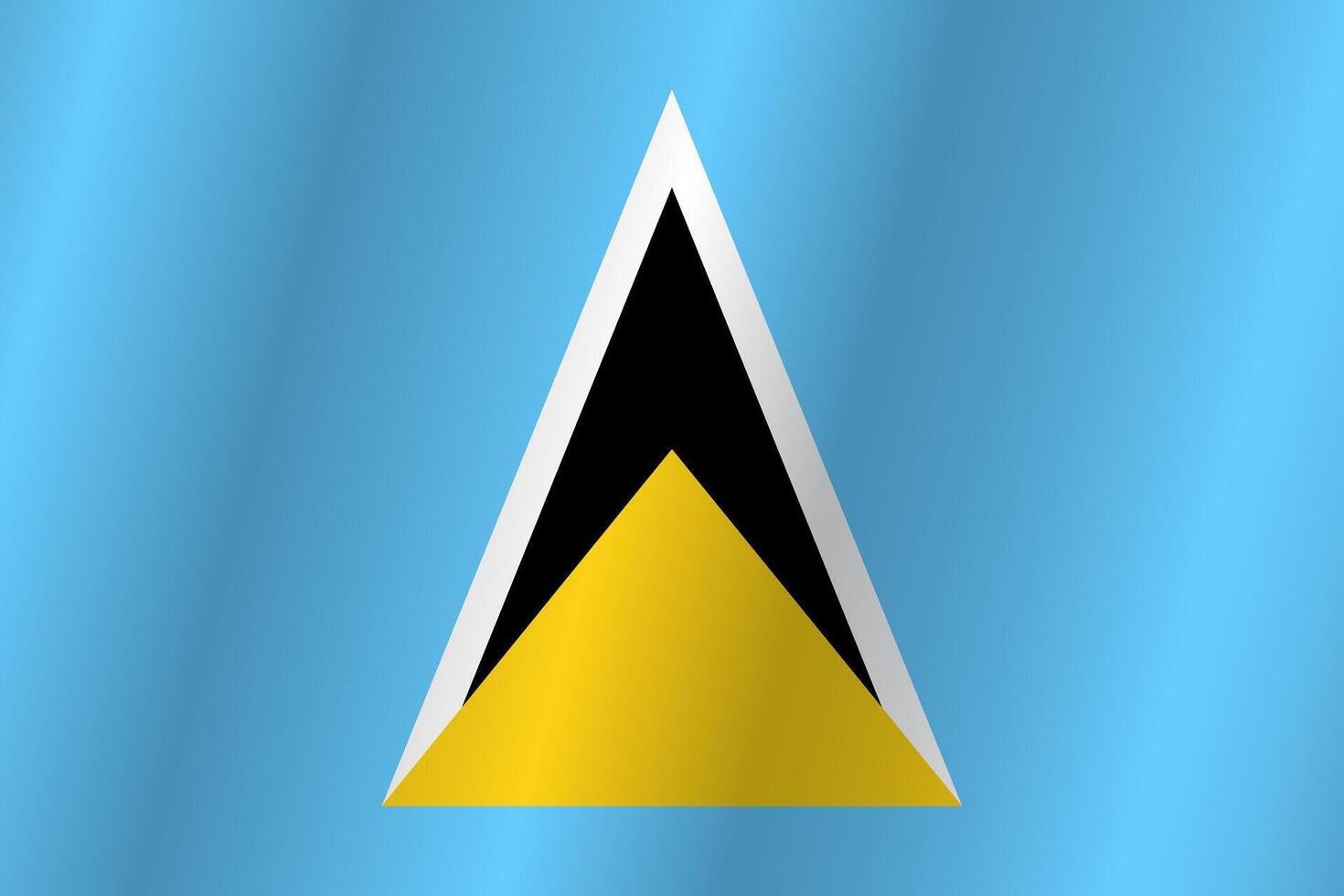 The Flag of the country Saint Lucia on a white background vector