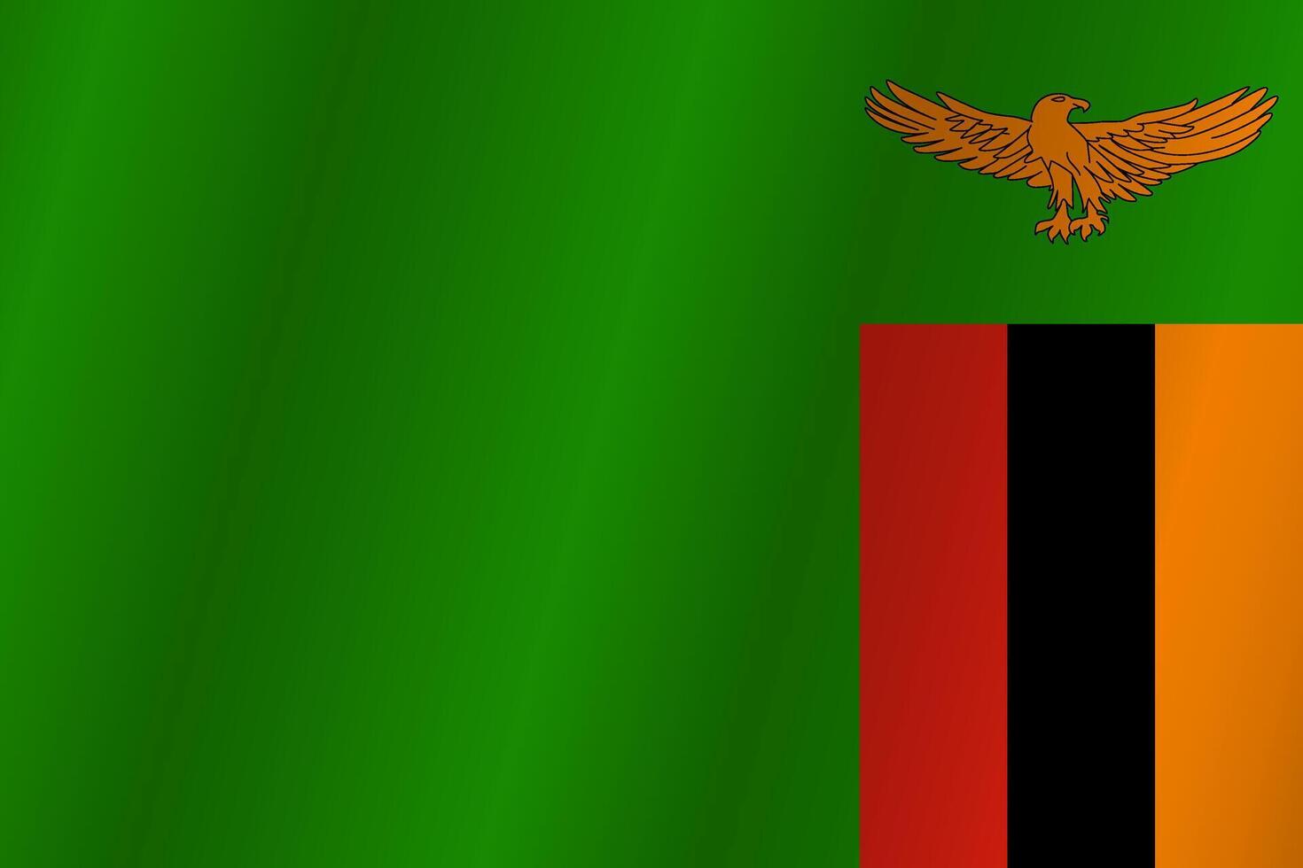 The Flag of the country Zambia on a white background vector