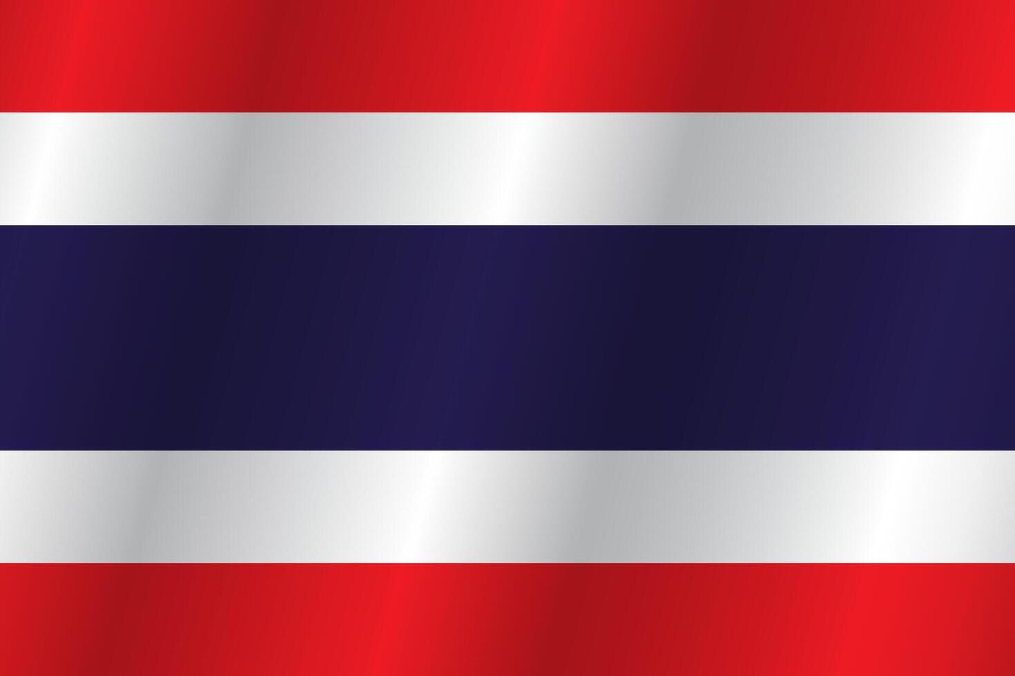 The Flag of the country Thailand on a white background vector