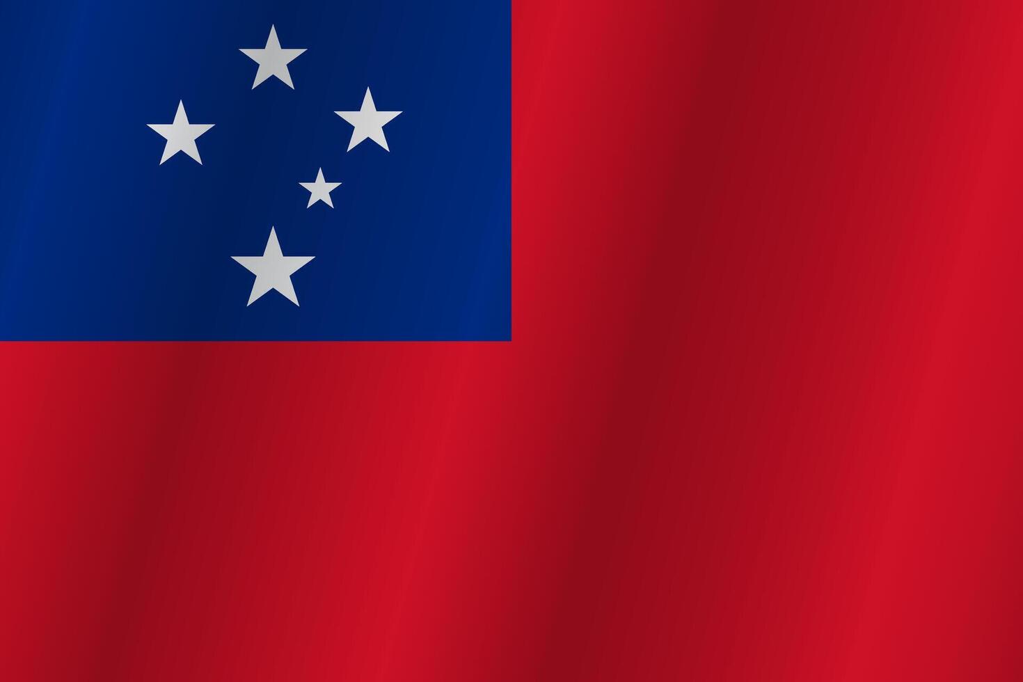 The Flag of the country Samoa on a white background vector