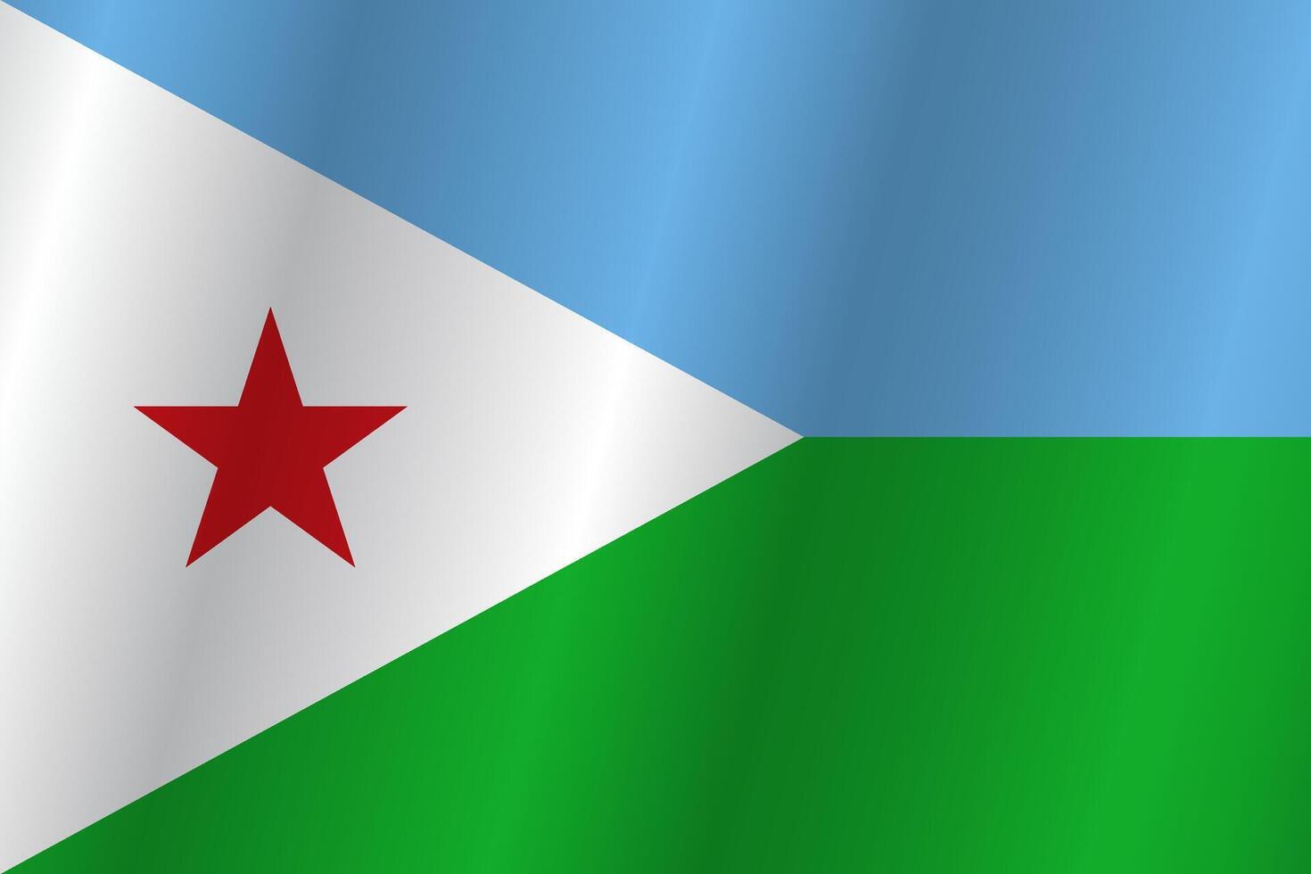 The Flag of the country Djibouti on a white background vector