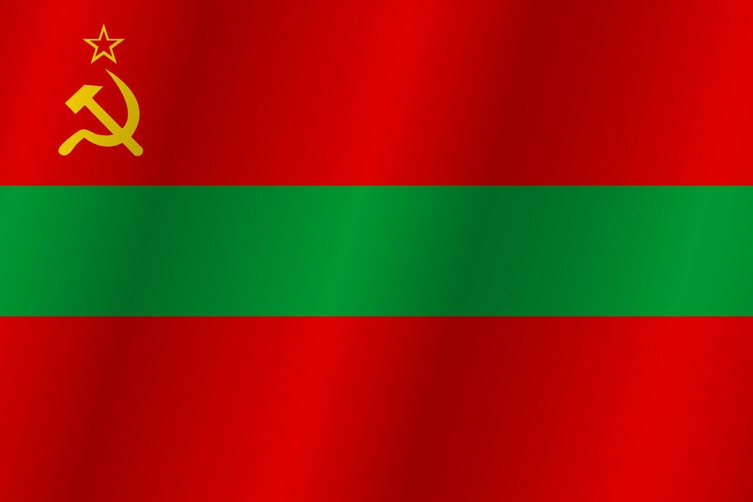 Flag of the country Transnistria on a white background vector