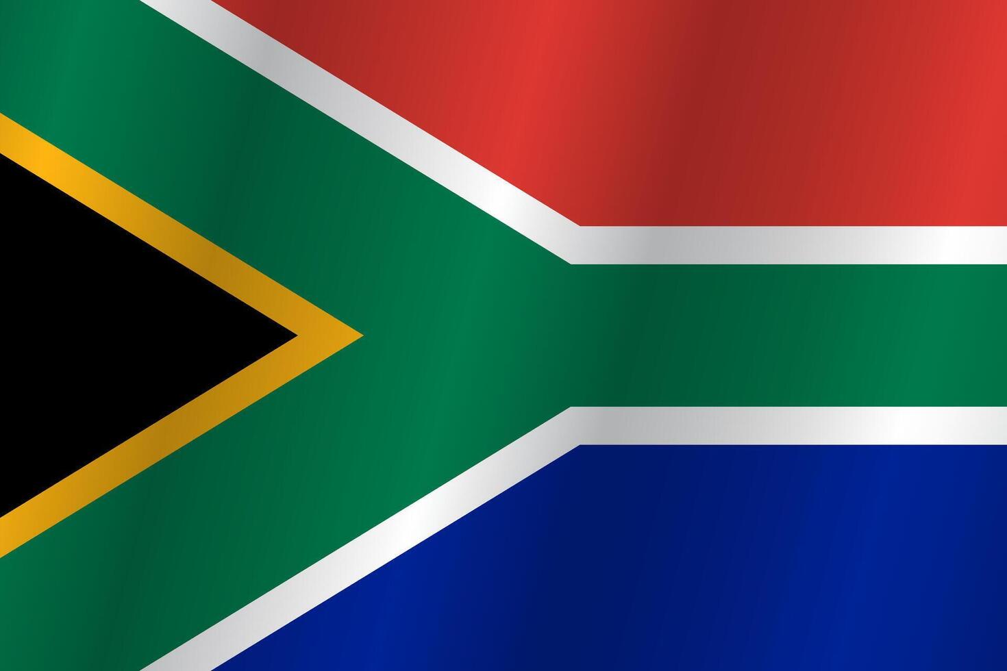 The Flag of the country South Africa on a white background vector