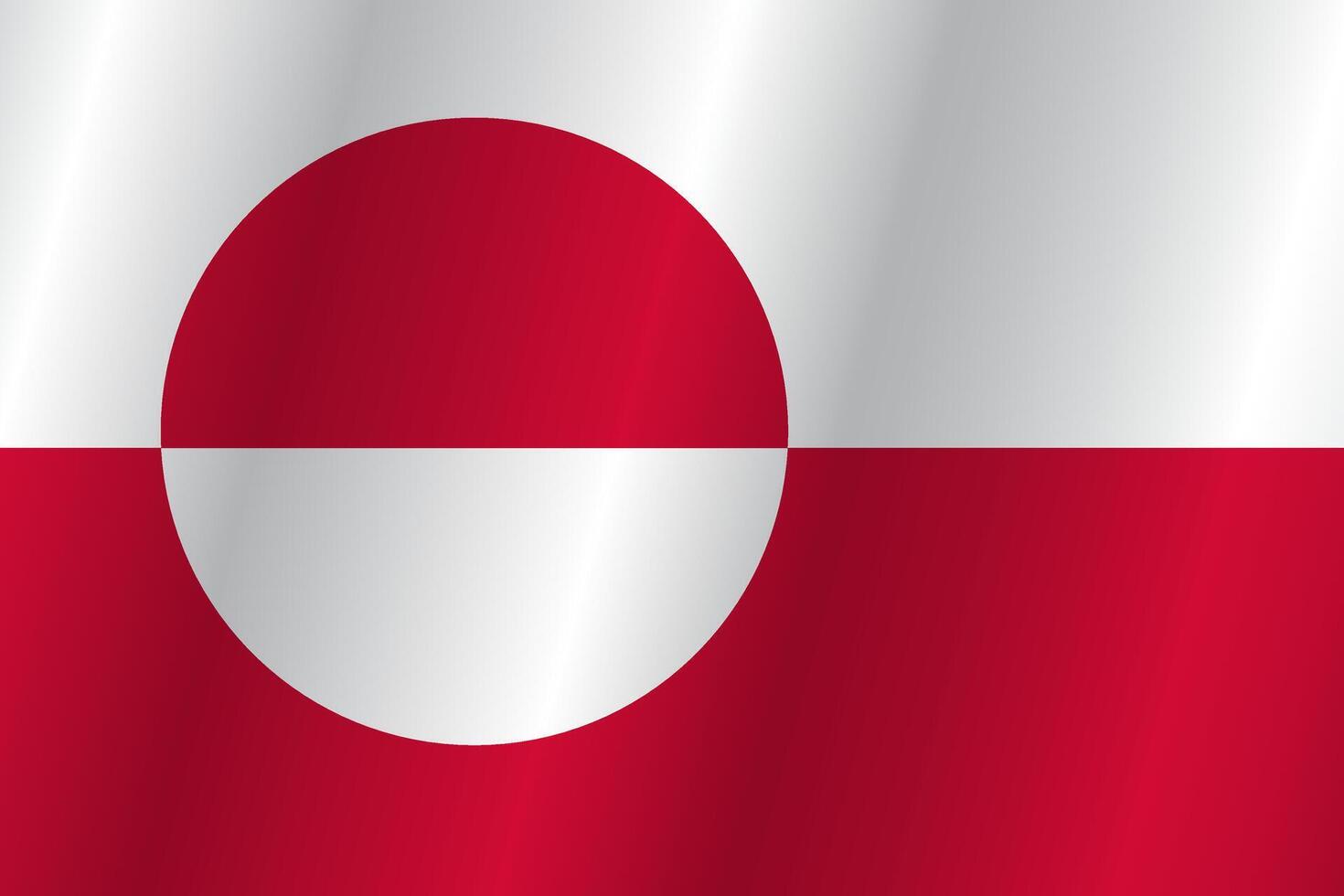 The Flag of the country Greenland on a white background vector
