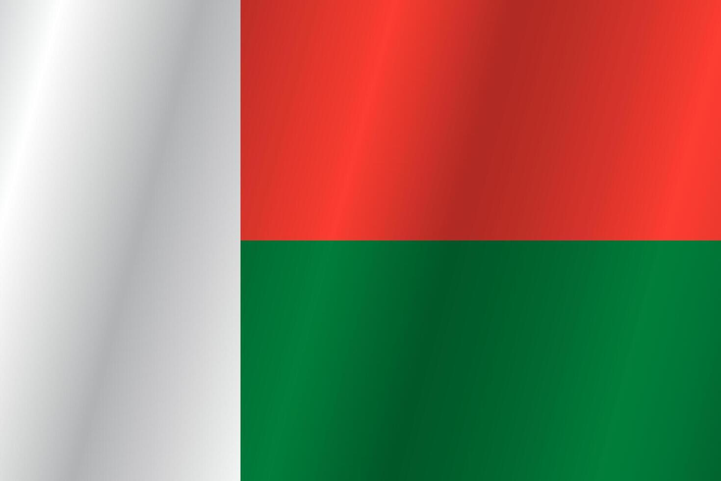The Flag of the country Madagascar on a white background vector