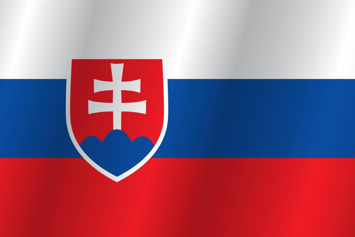 The Flag of the country Slovakia on a white background vector